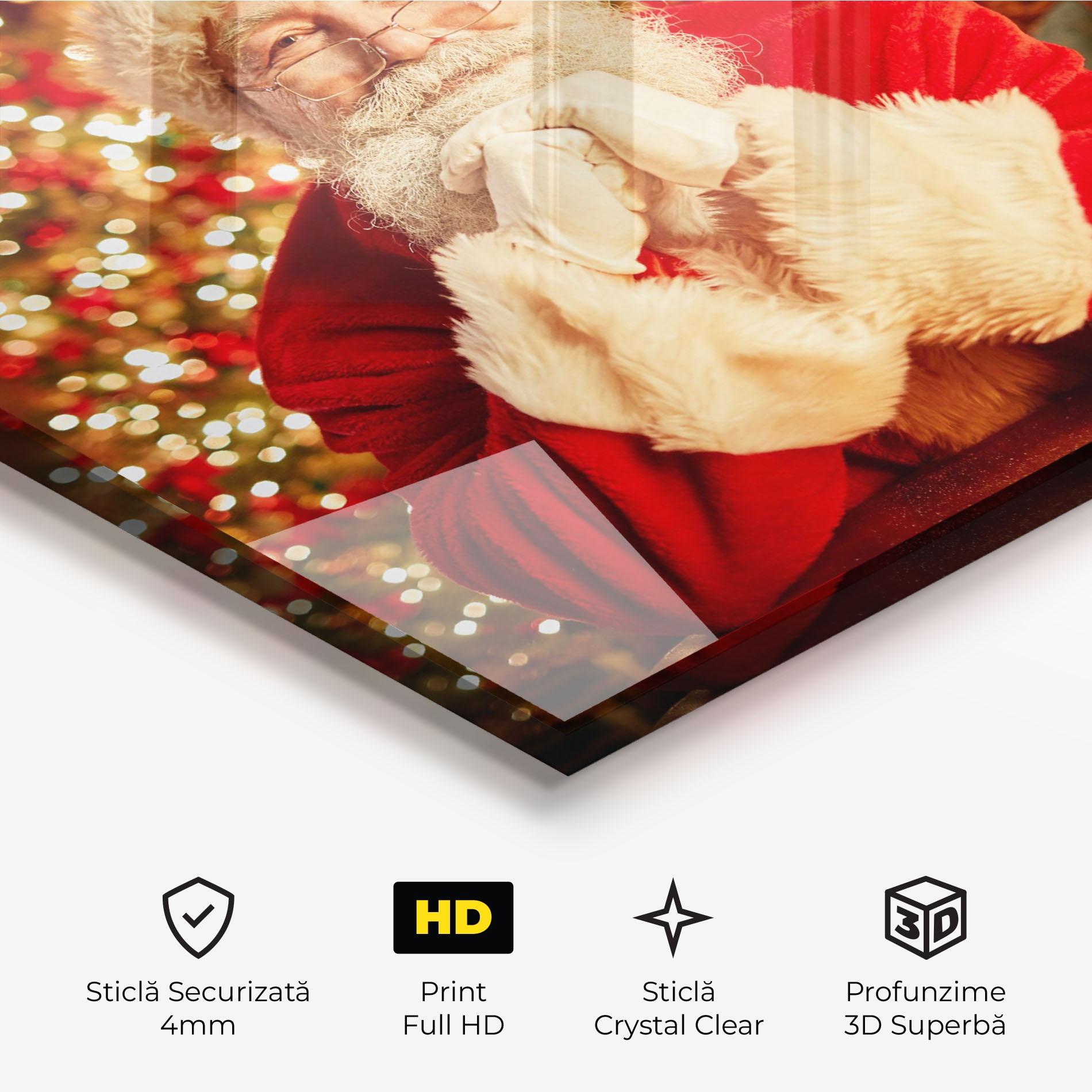Tablou Sticla Traditional Santa mockup 3