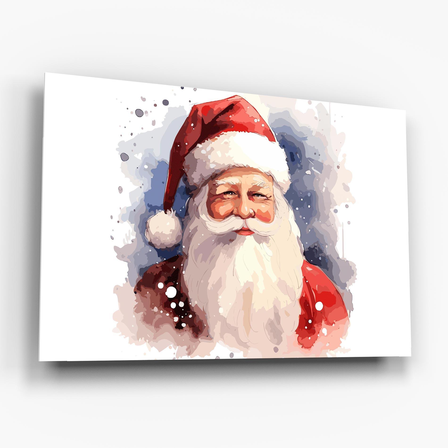Tablou Sticla Cute Santa mockup 6
