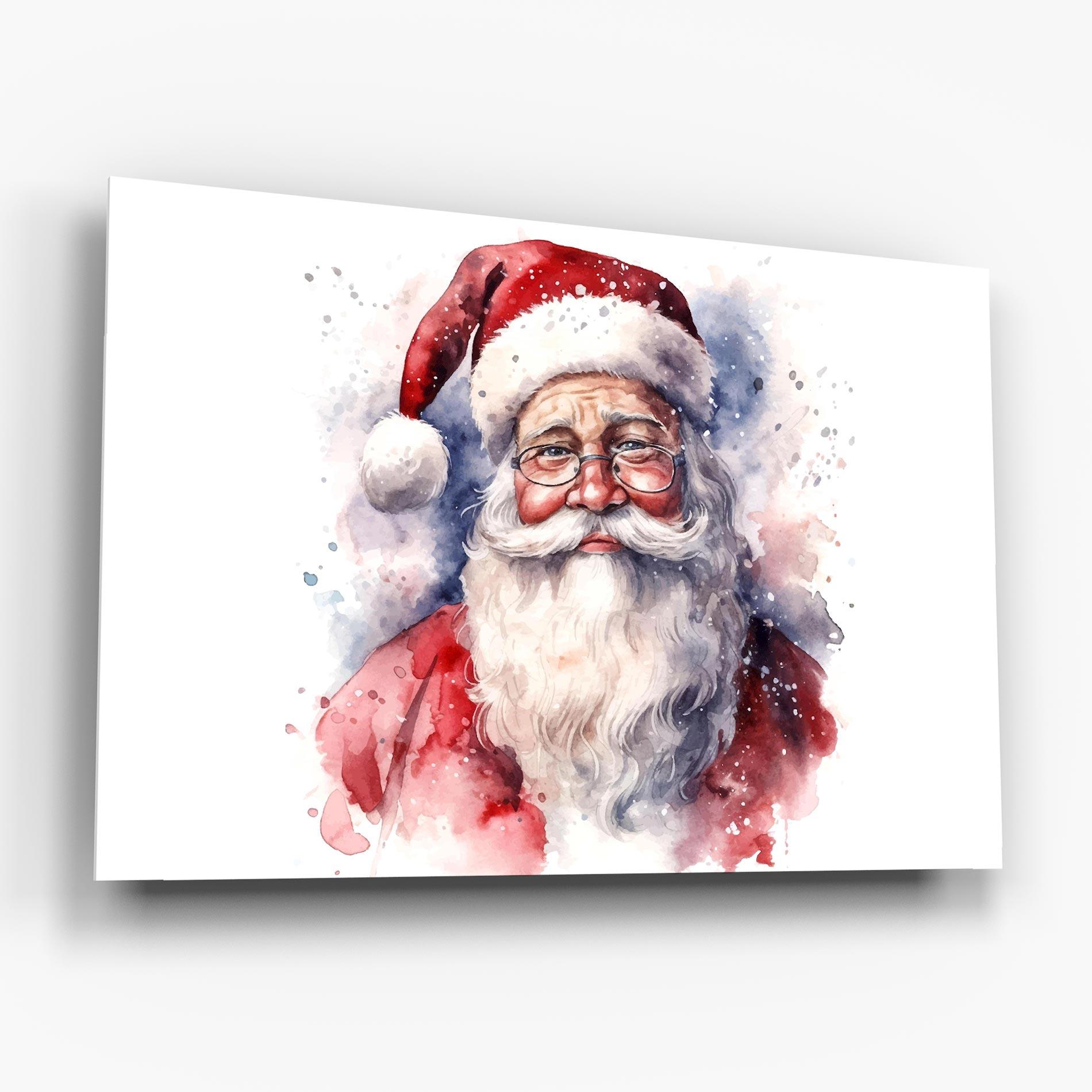 Tablou Sticla Santa Watercolor mockup 6