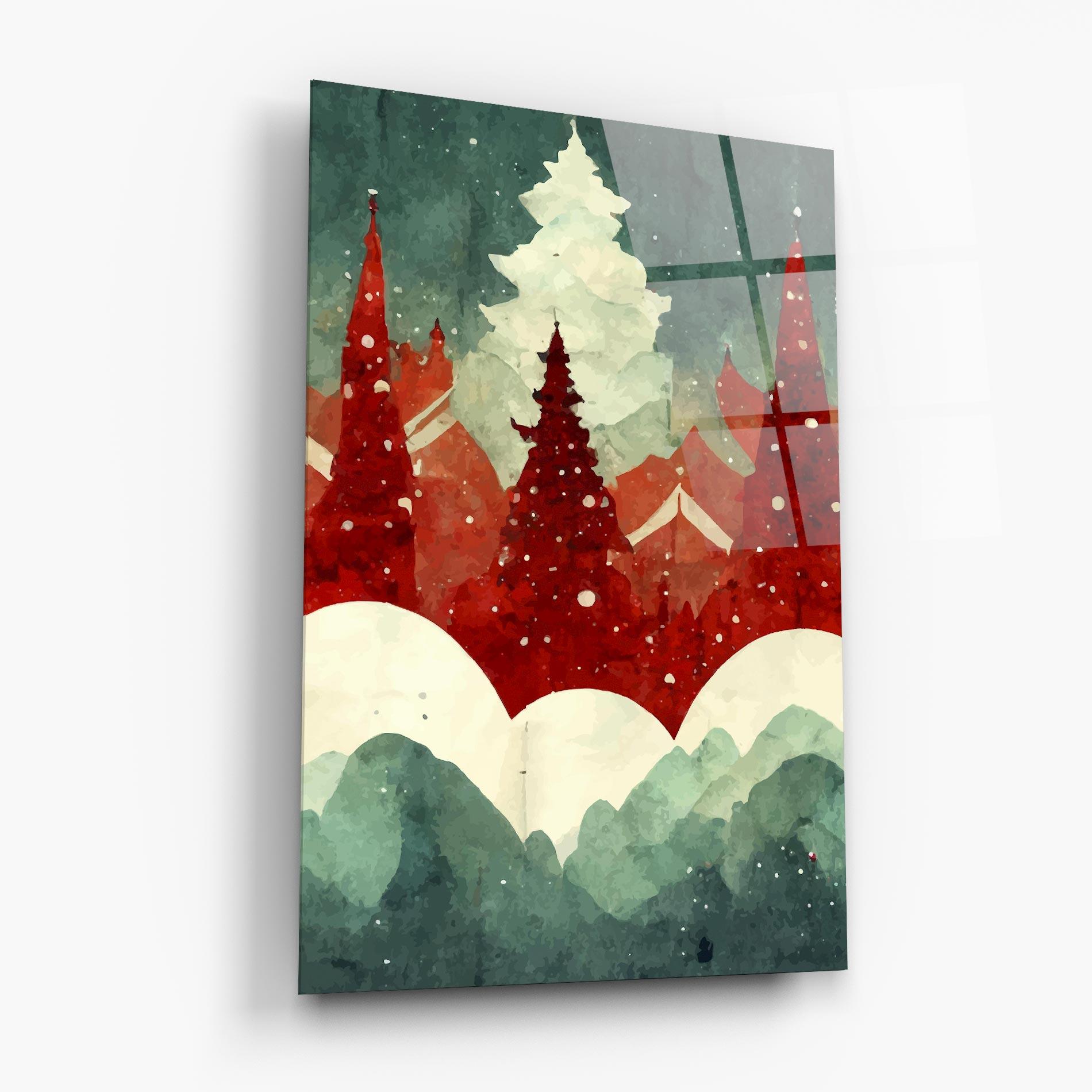 Tablou Sticla Christmas Landscape mockup 6