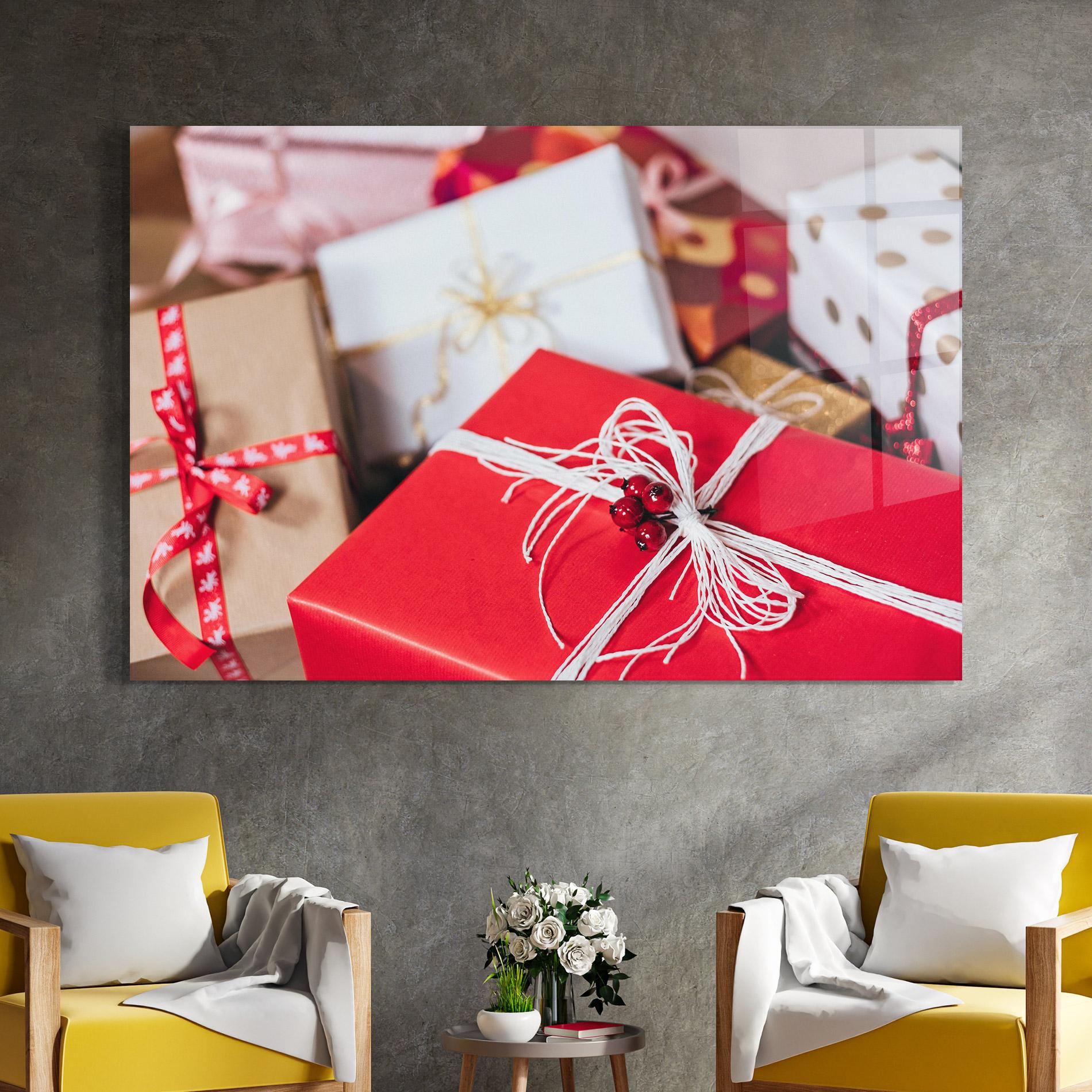 Tablou Sticla Christmas Gifts mockup 4