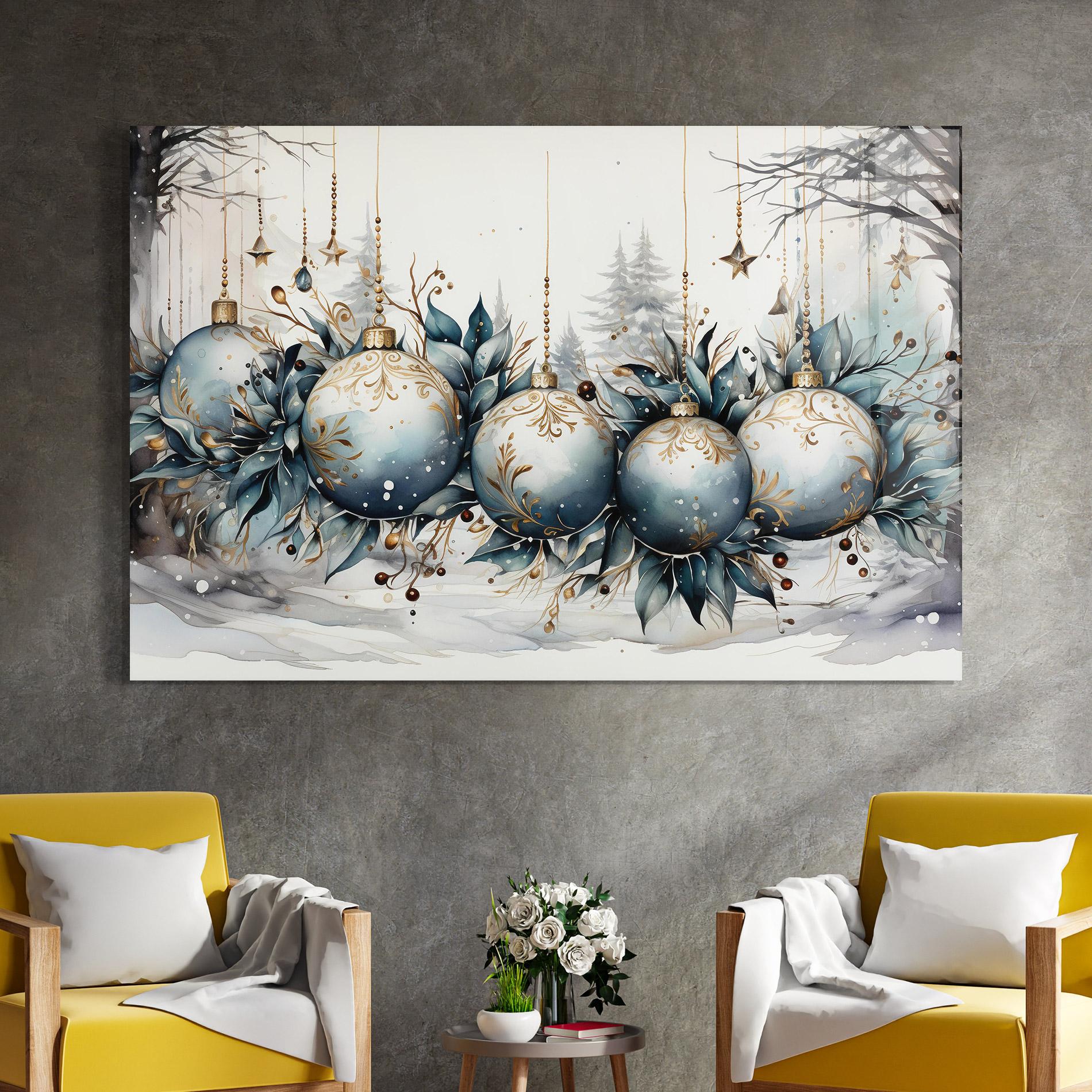 Tablou Sticla Christmas Paper mockup 4