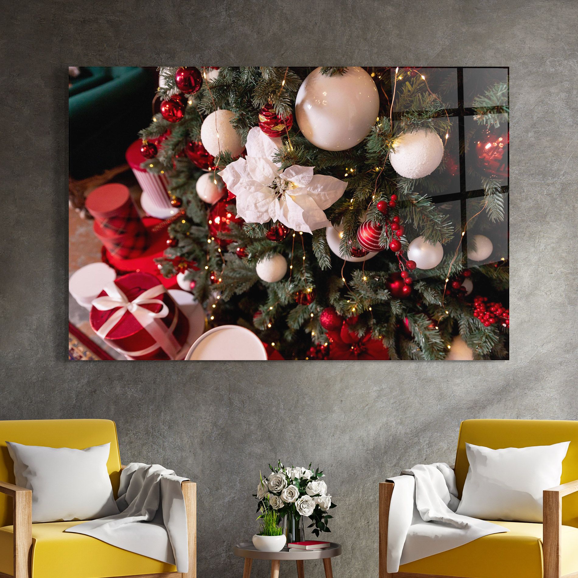 Colourful Christmas Baubles mockup 4