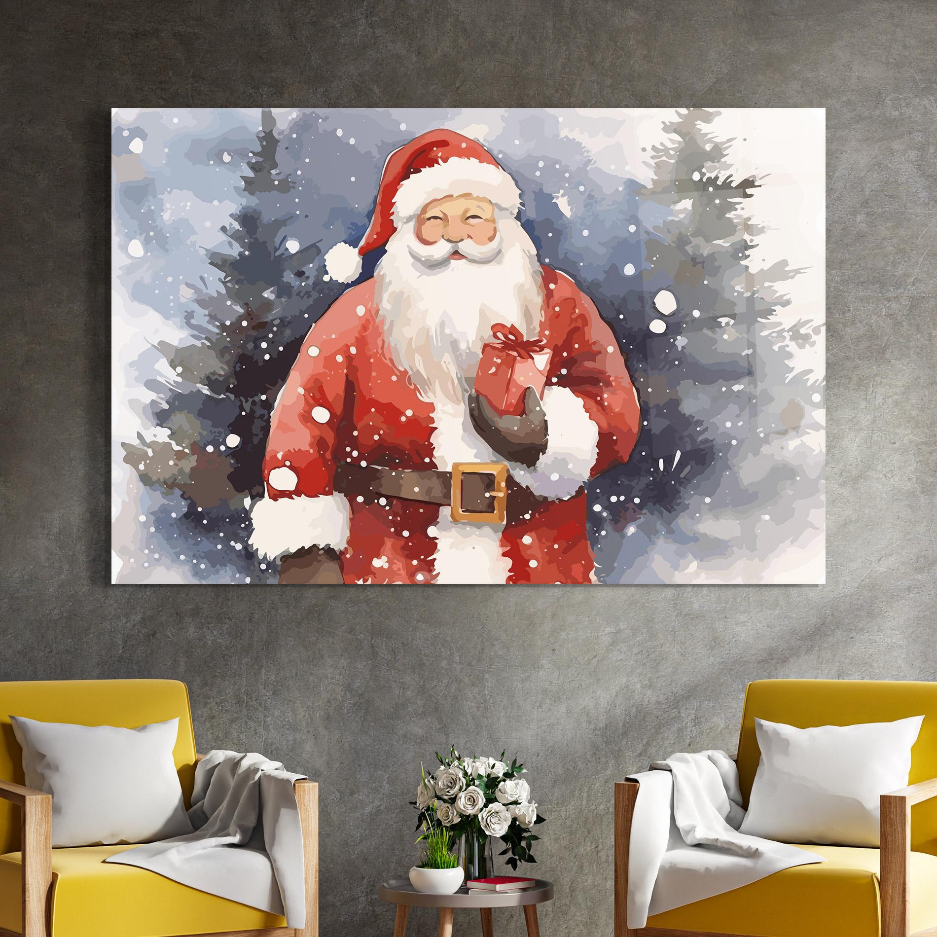 Tablou Sticla Holding Gift mockup 4