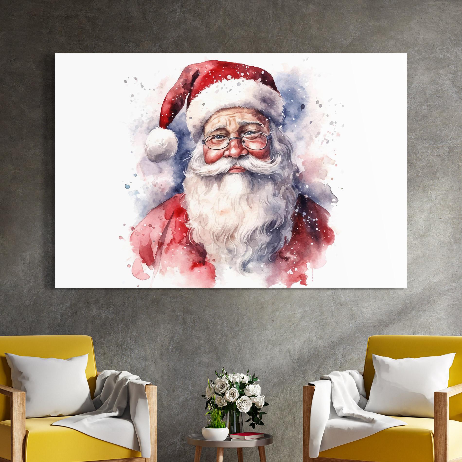 Tablou Sticla Santa Watercolor mockup 4