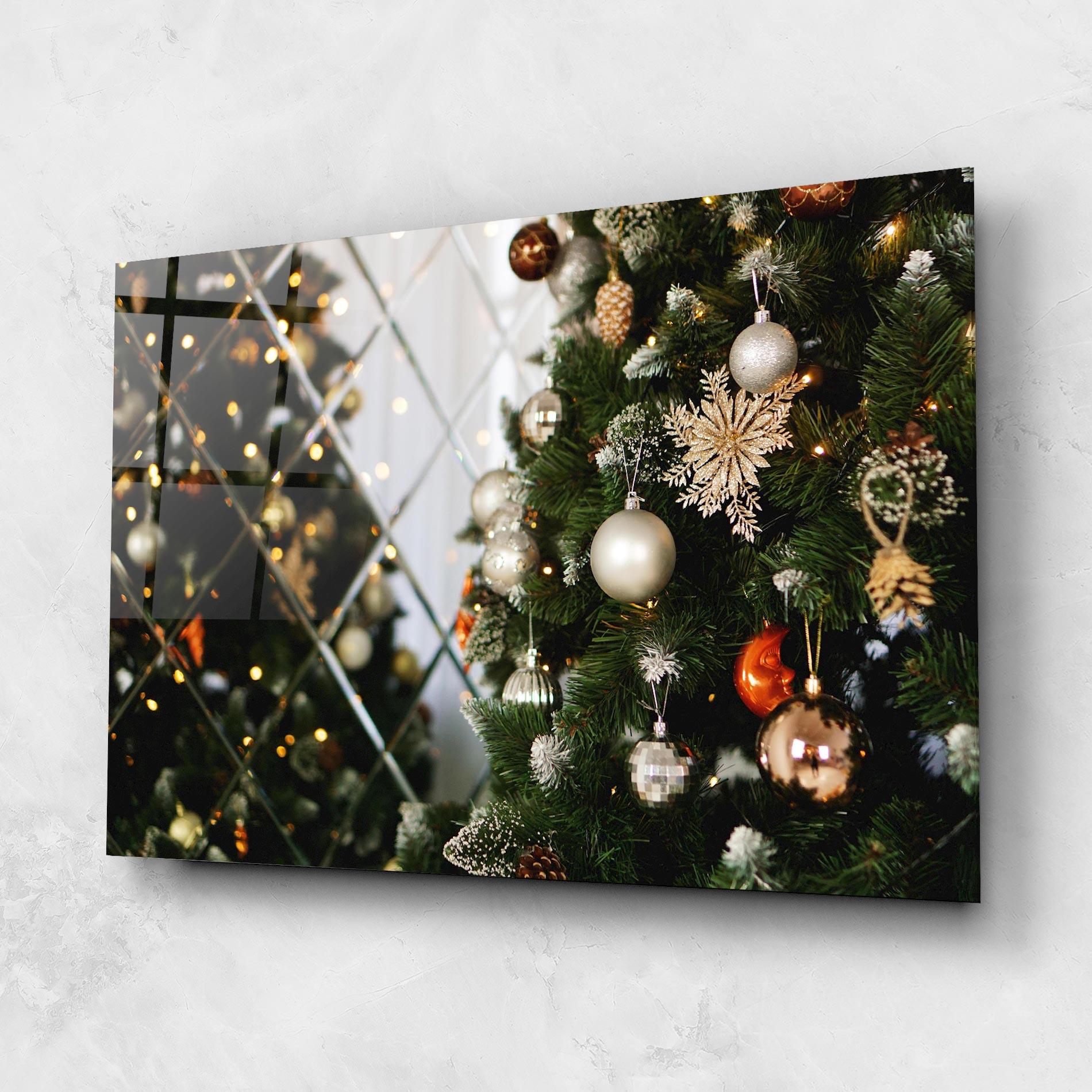 Tablou Sticla Christmas Decor Tree mockup 1