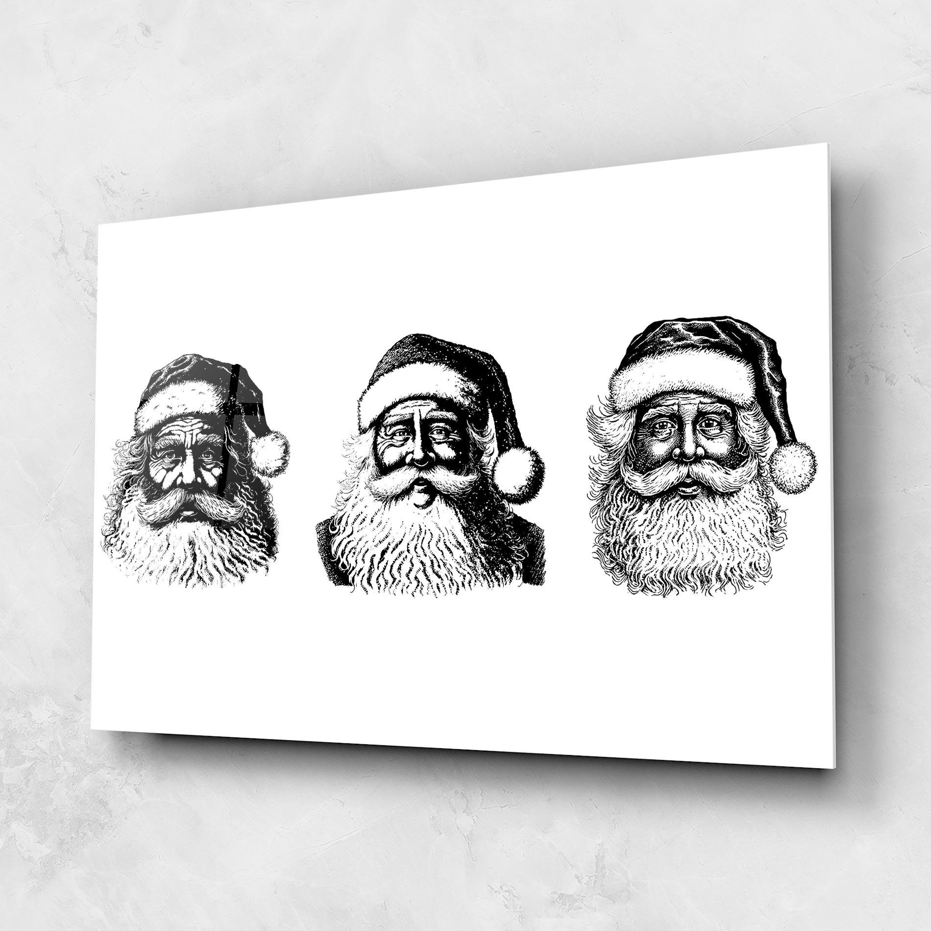 Tablou Sticla Santa Draw mockup 1