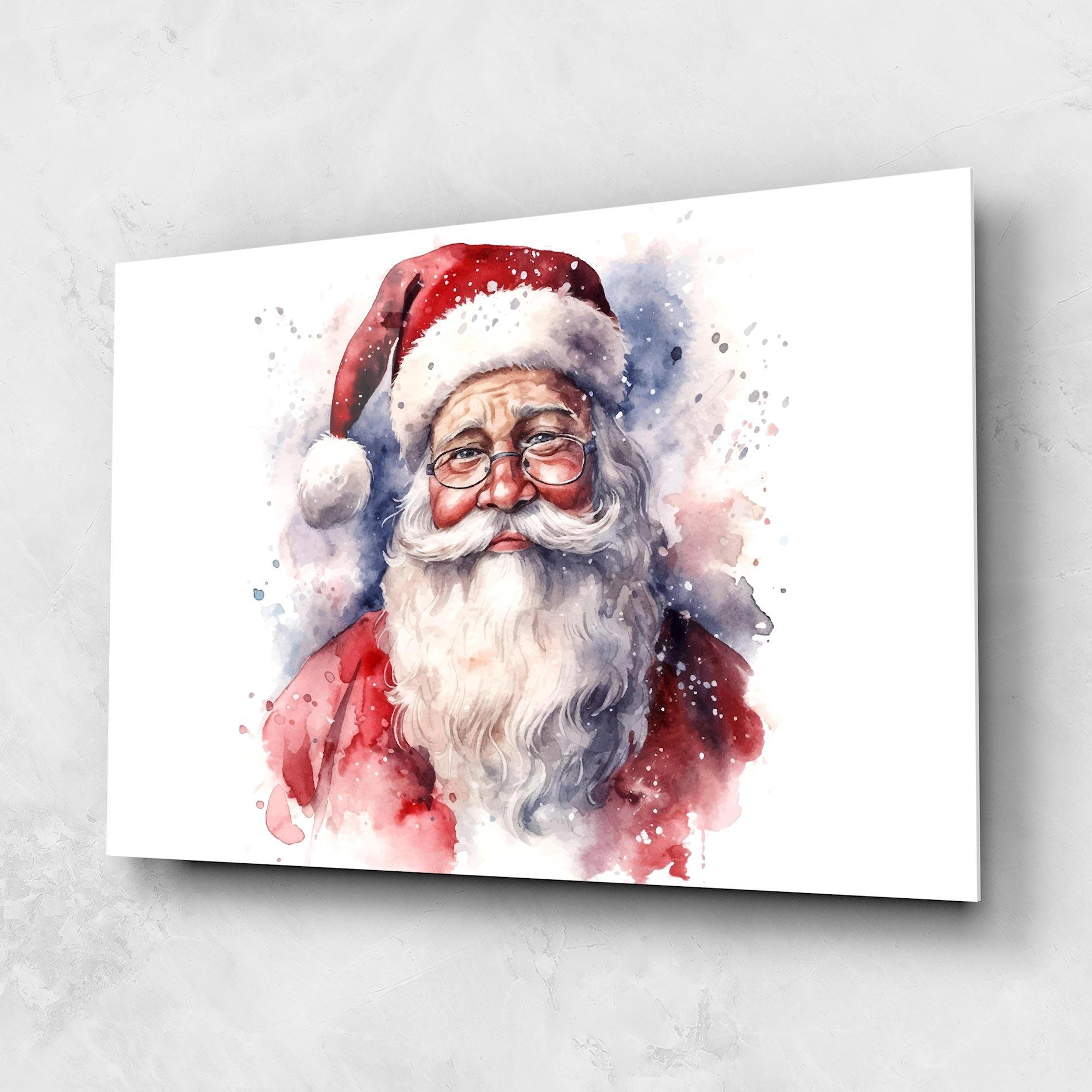 Tablou Sticla Santa Watercolor mockup 1