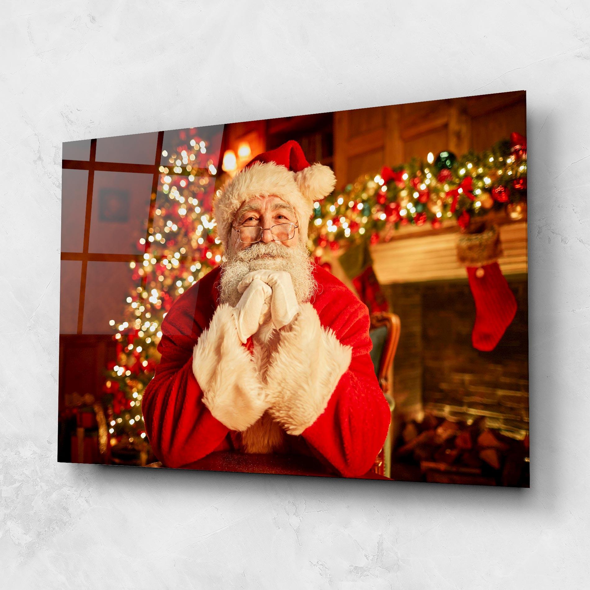 Tablou Sticla Traditional Santa mockup 1