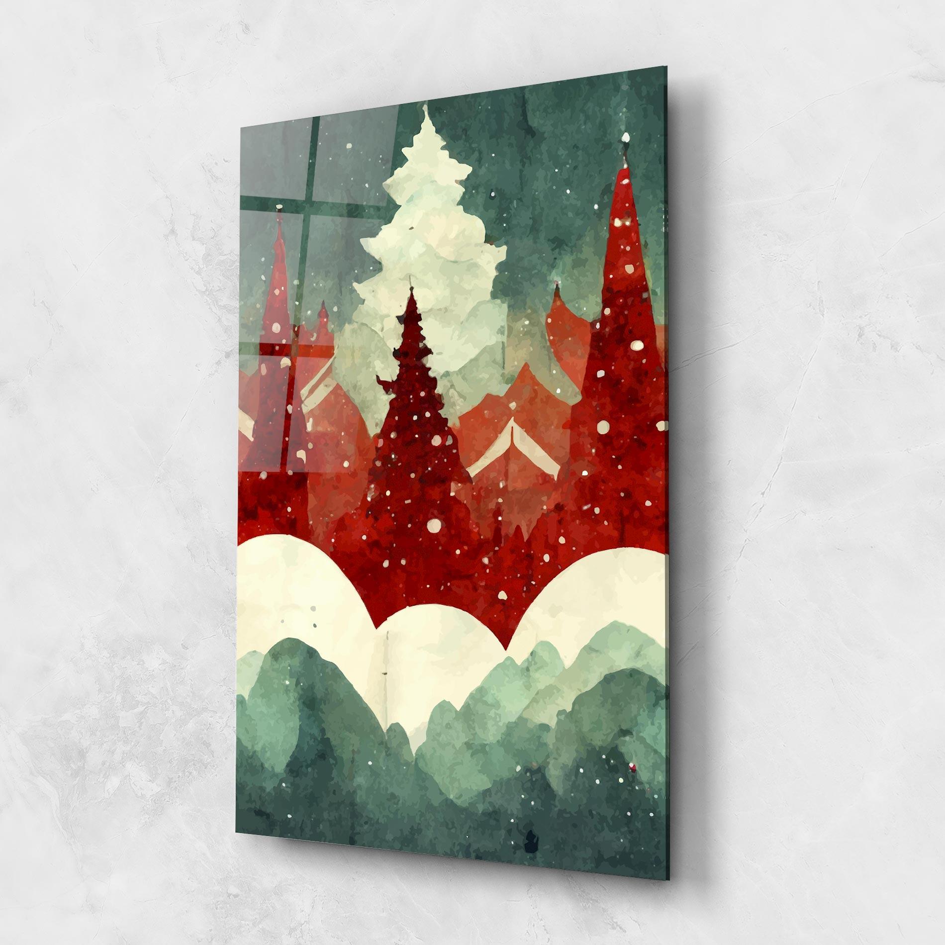 Tablou Sticla Christmas Landscape mockup 1