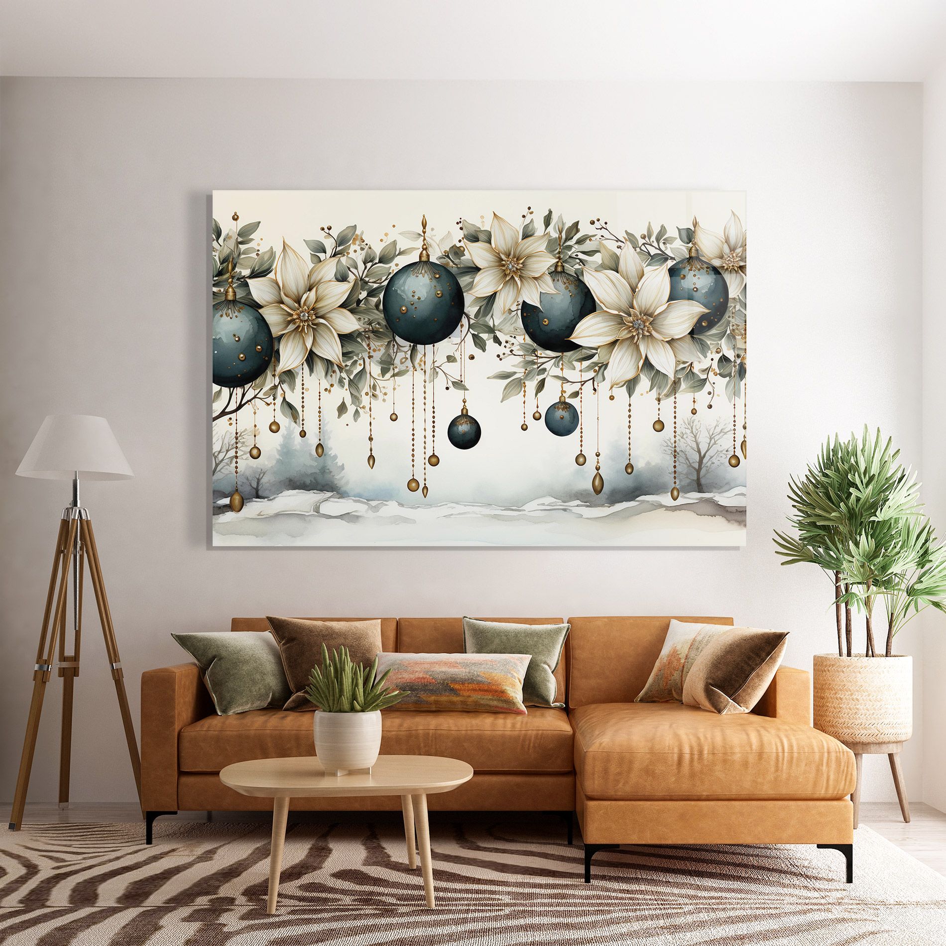 Christmas Flowers Art mockup 7