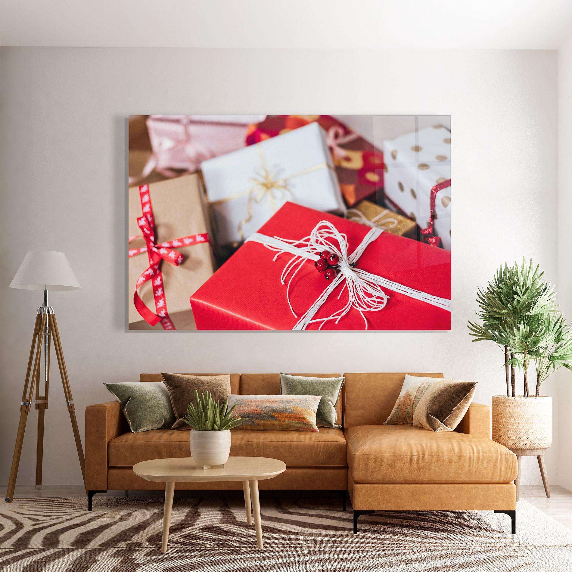 Tablou Sticla Christmas Gifts mockup 7