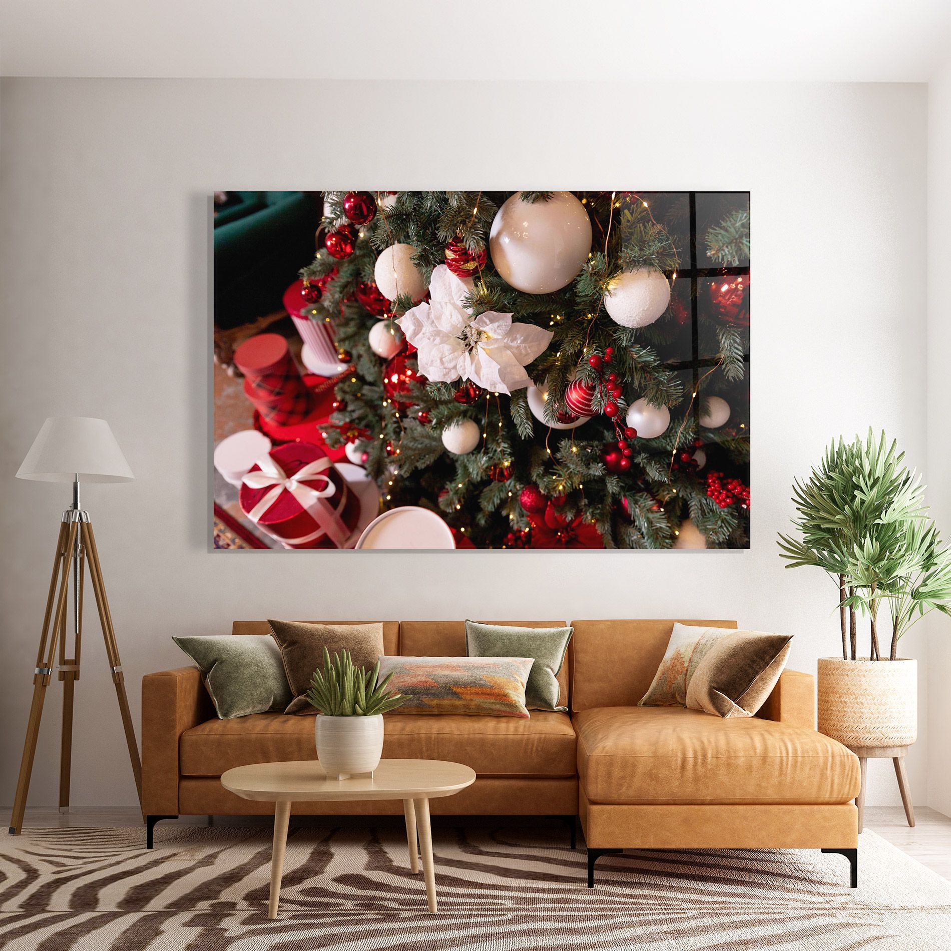 Colourful Christmas Baubles mockup 7