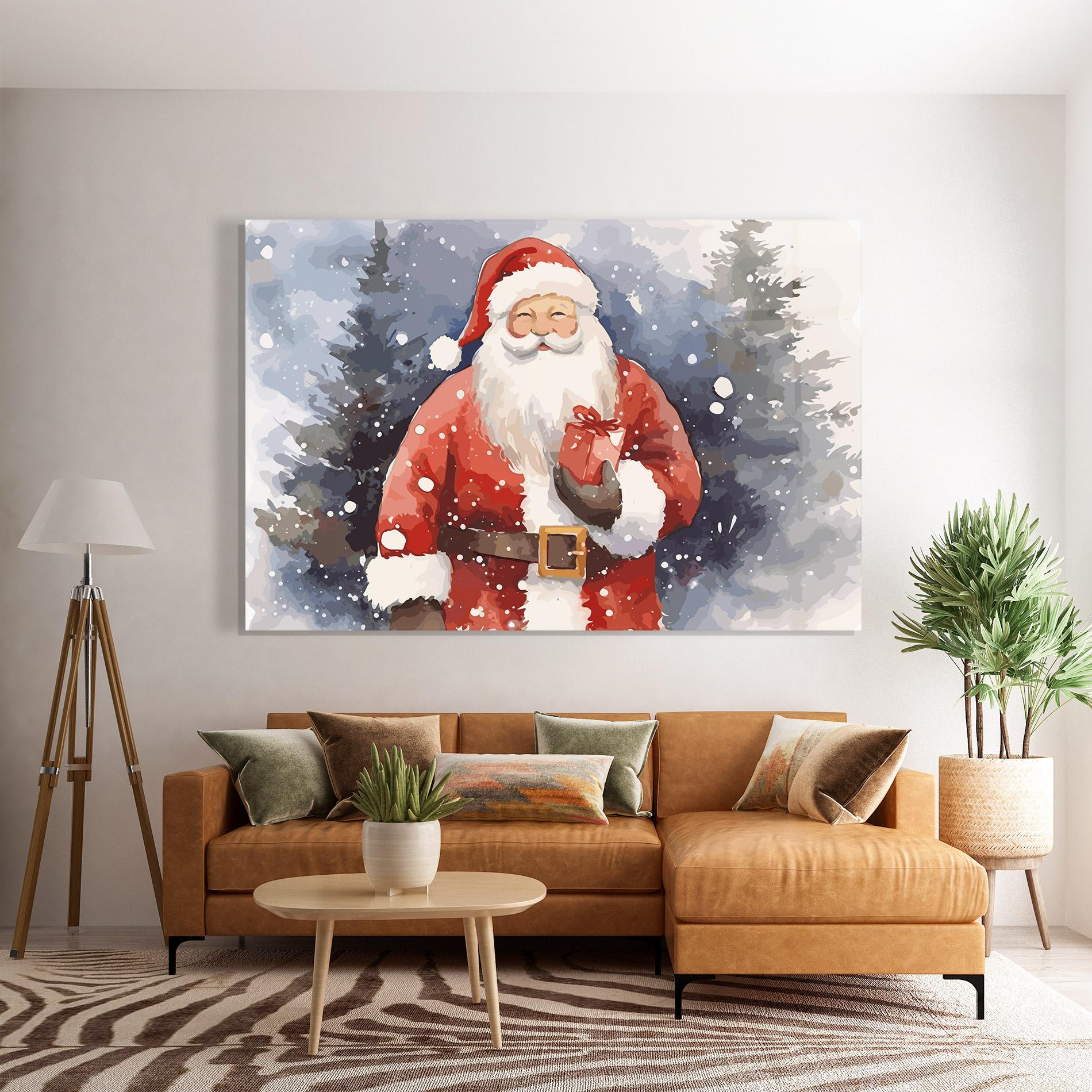 Tablou Sticla Holding Gift mockup 7