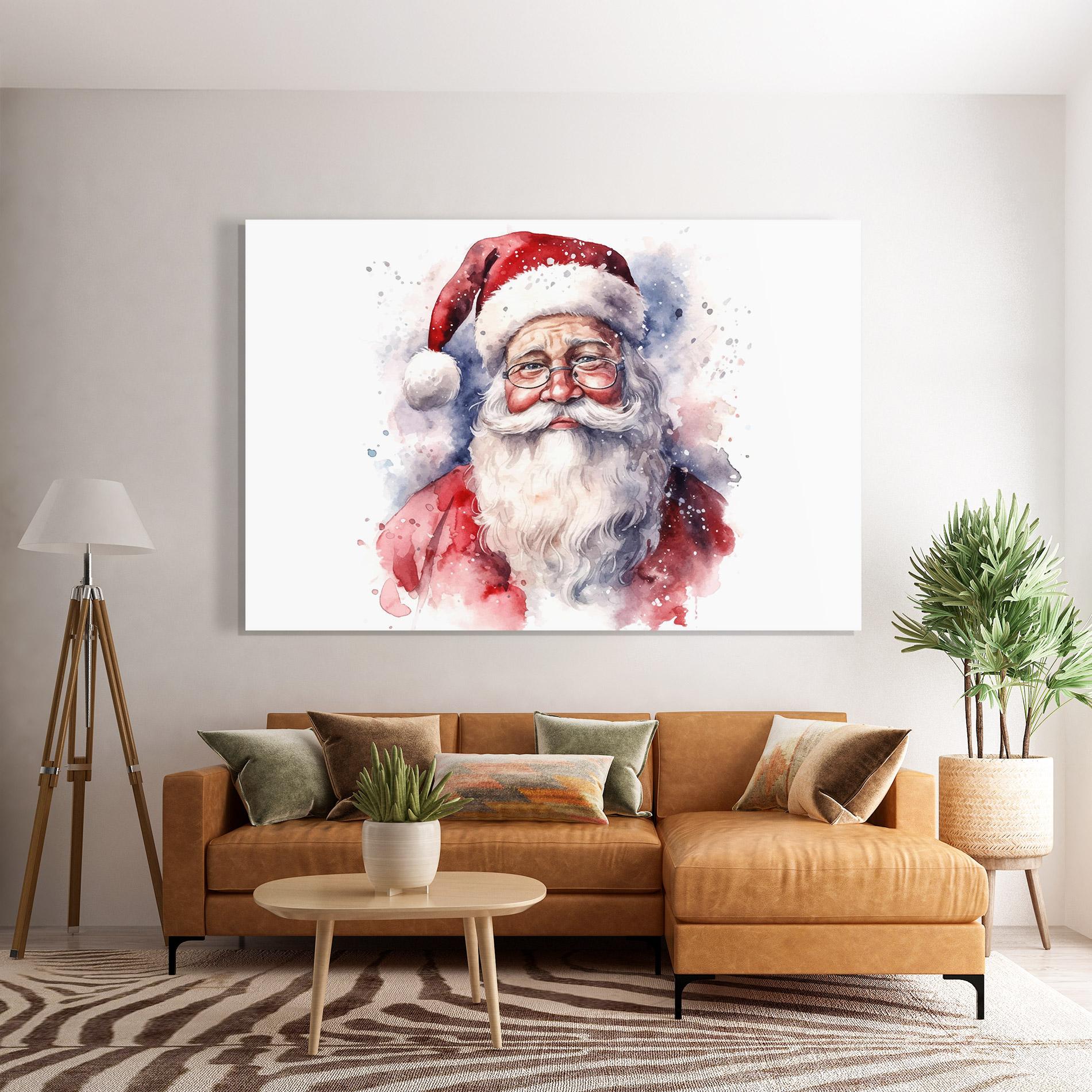 Tablou Sticla Santa Watercolor mockup 7