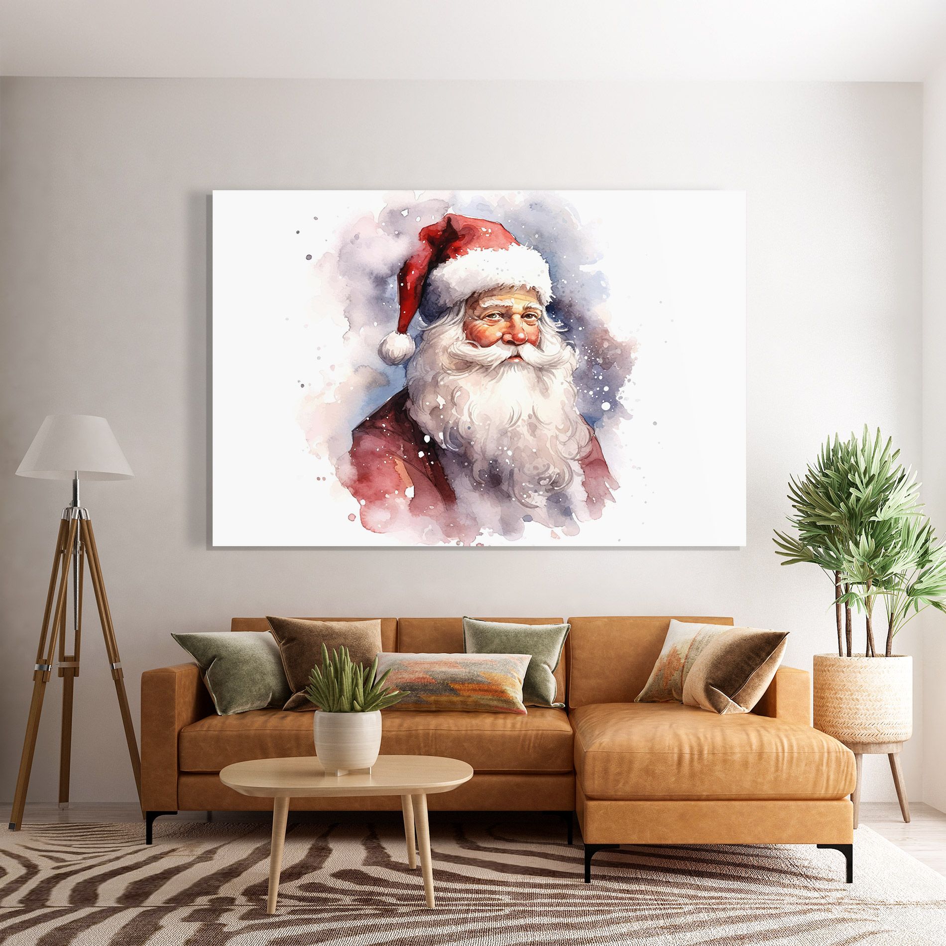 Watercolor Santa mockup 7