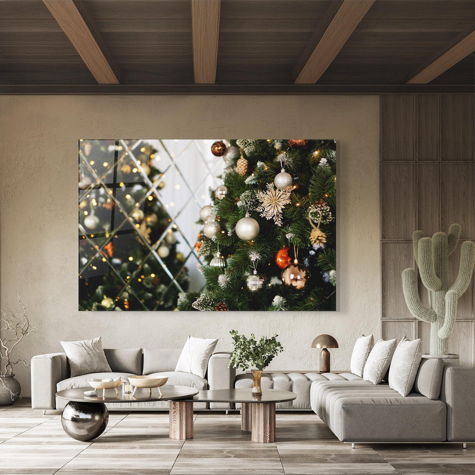 Tablou Sticla Christmas Decor Tree mockup 8