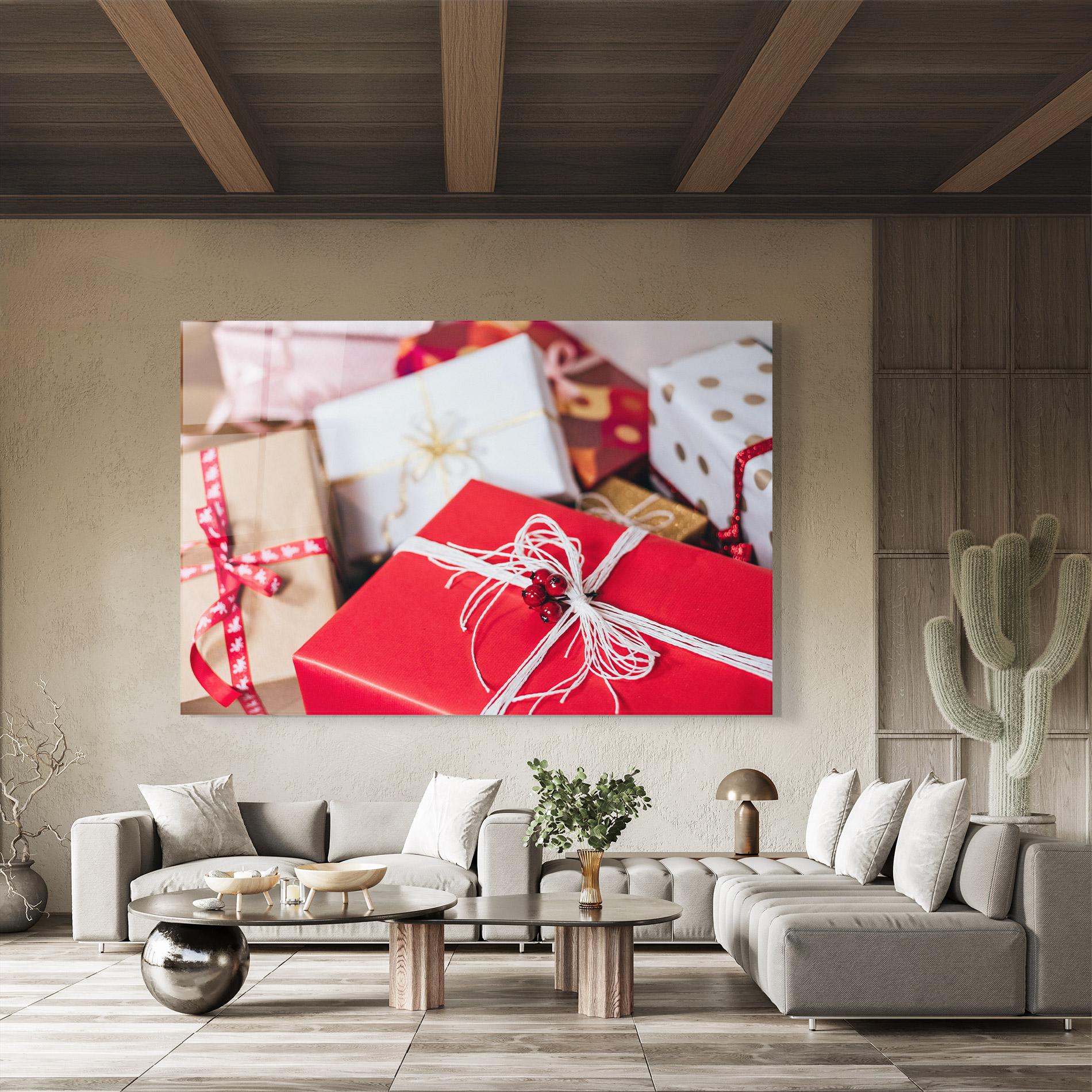 Tablou Sticla Christmas Gifts mockup 8