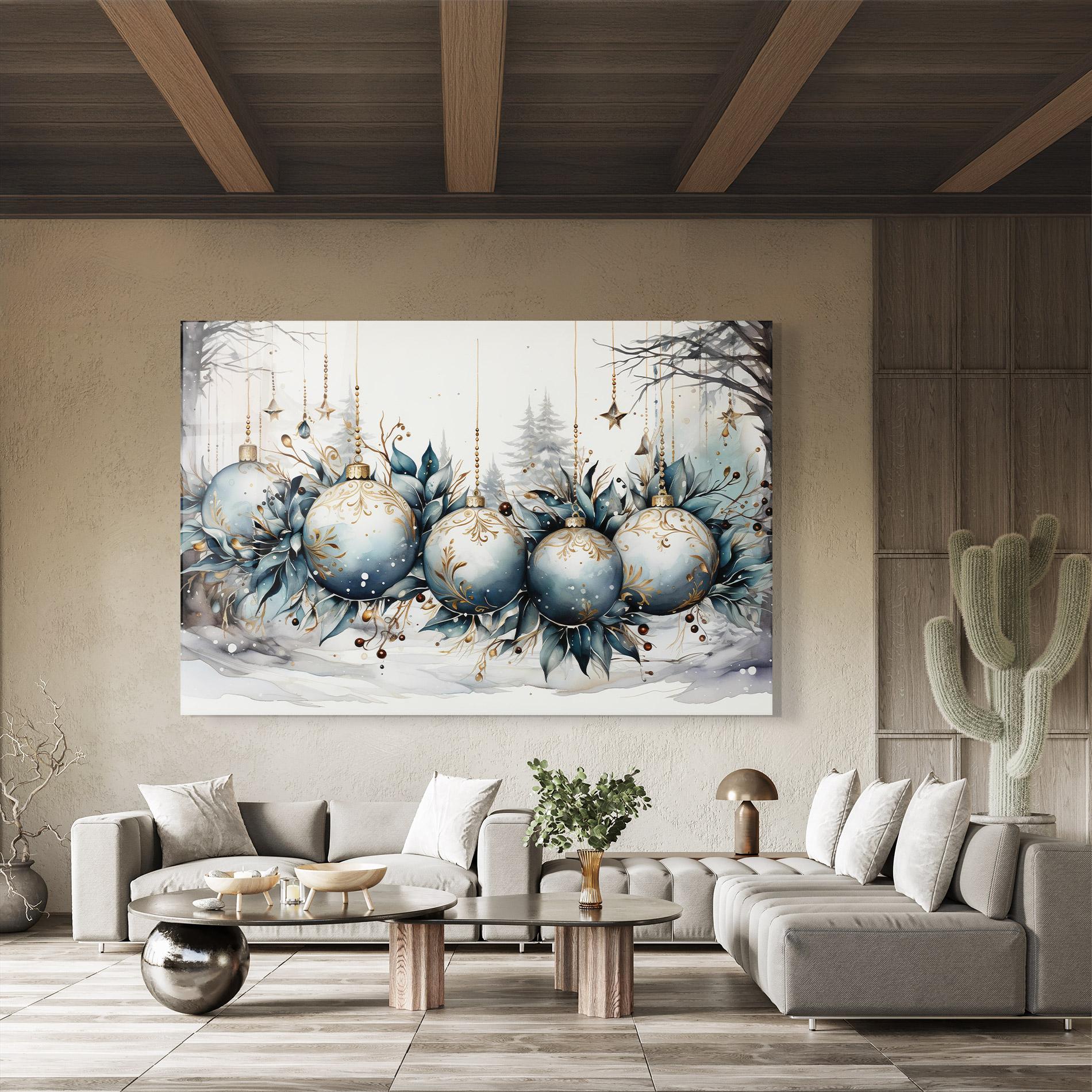 Tablou Sticla Christmas Paper mockup 8