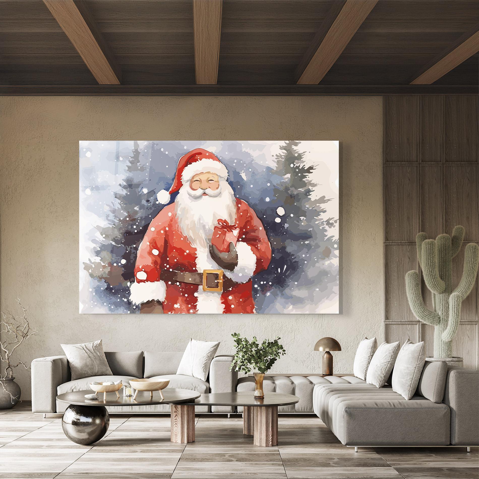 Tablou Sticla Holding Gift mockup 8