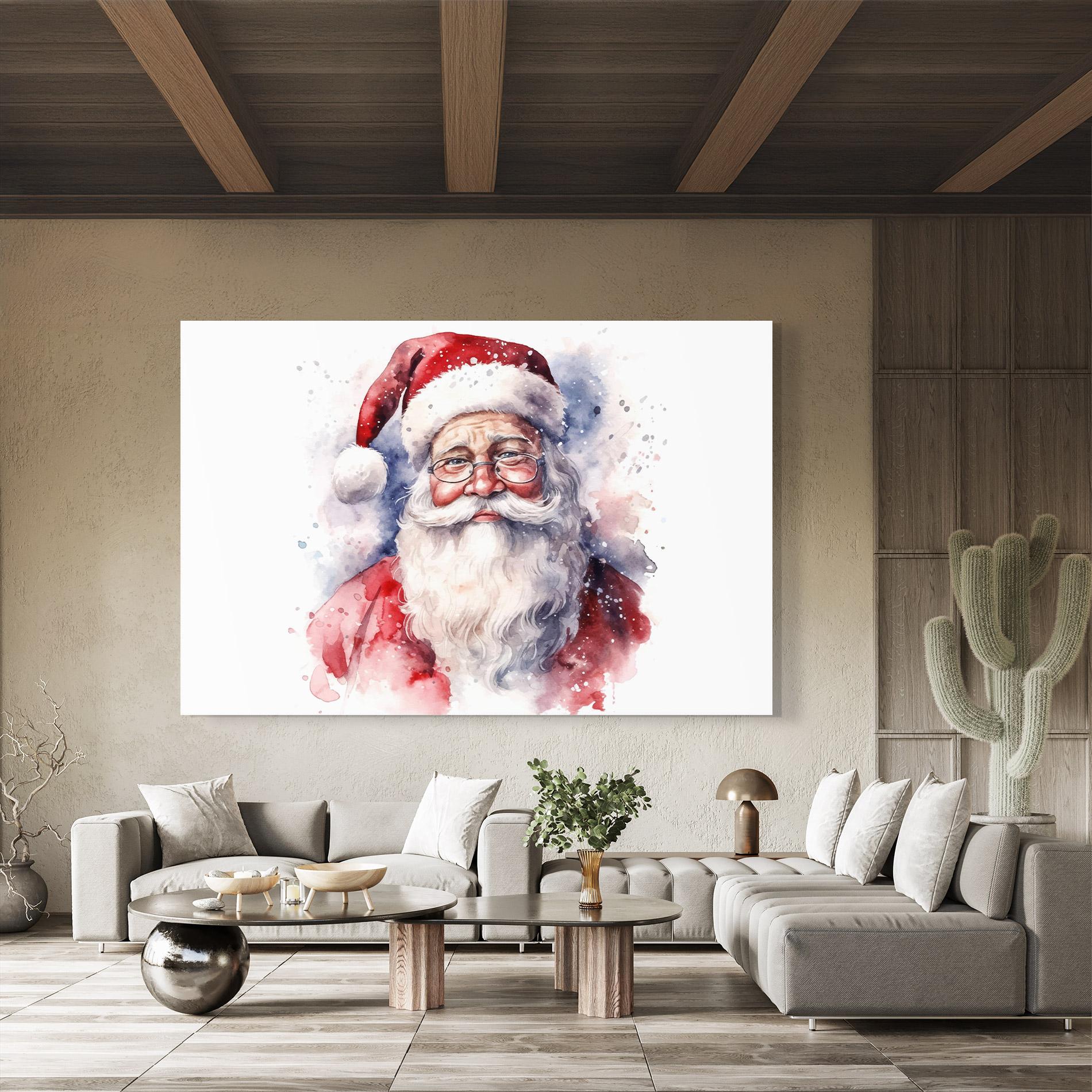Tablou Sticla Santa Watercolor mockup 8