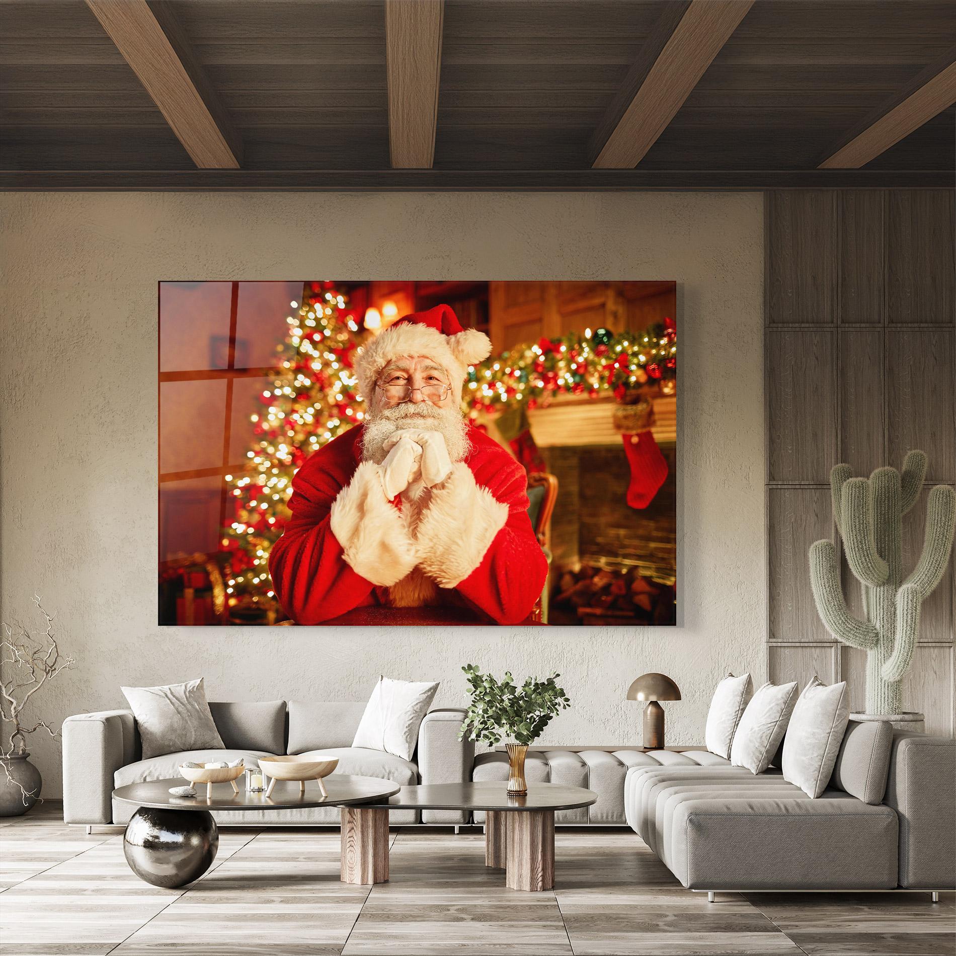 Tablou Sticla Traditional Santa mockup 8