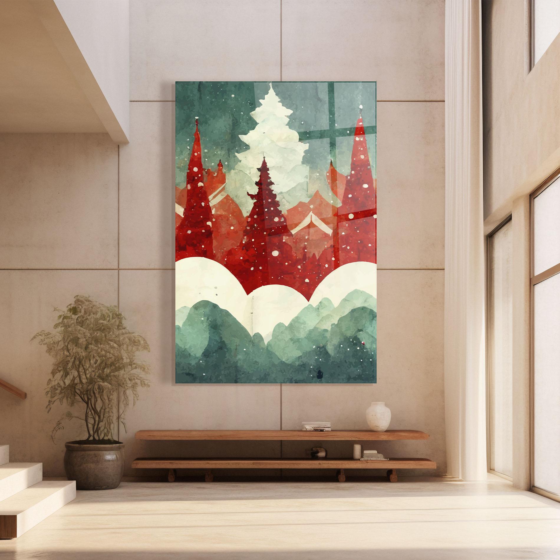 Tablou Sticla Christmas Landscape mockup 8