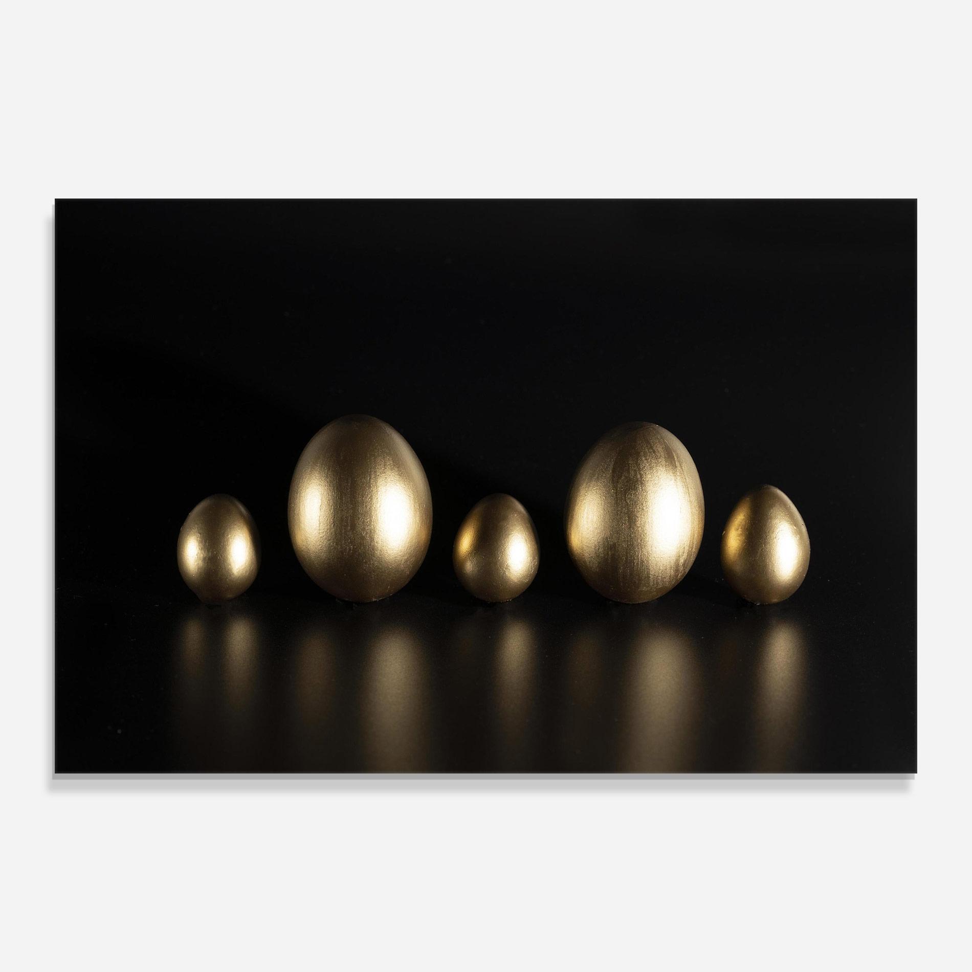 Tablou Sticla Gold Eggs Shot mockup 0
