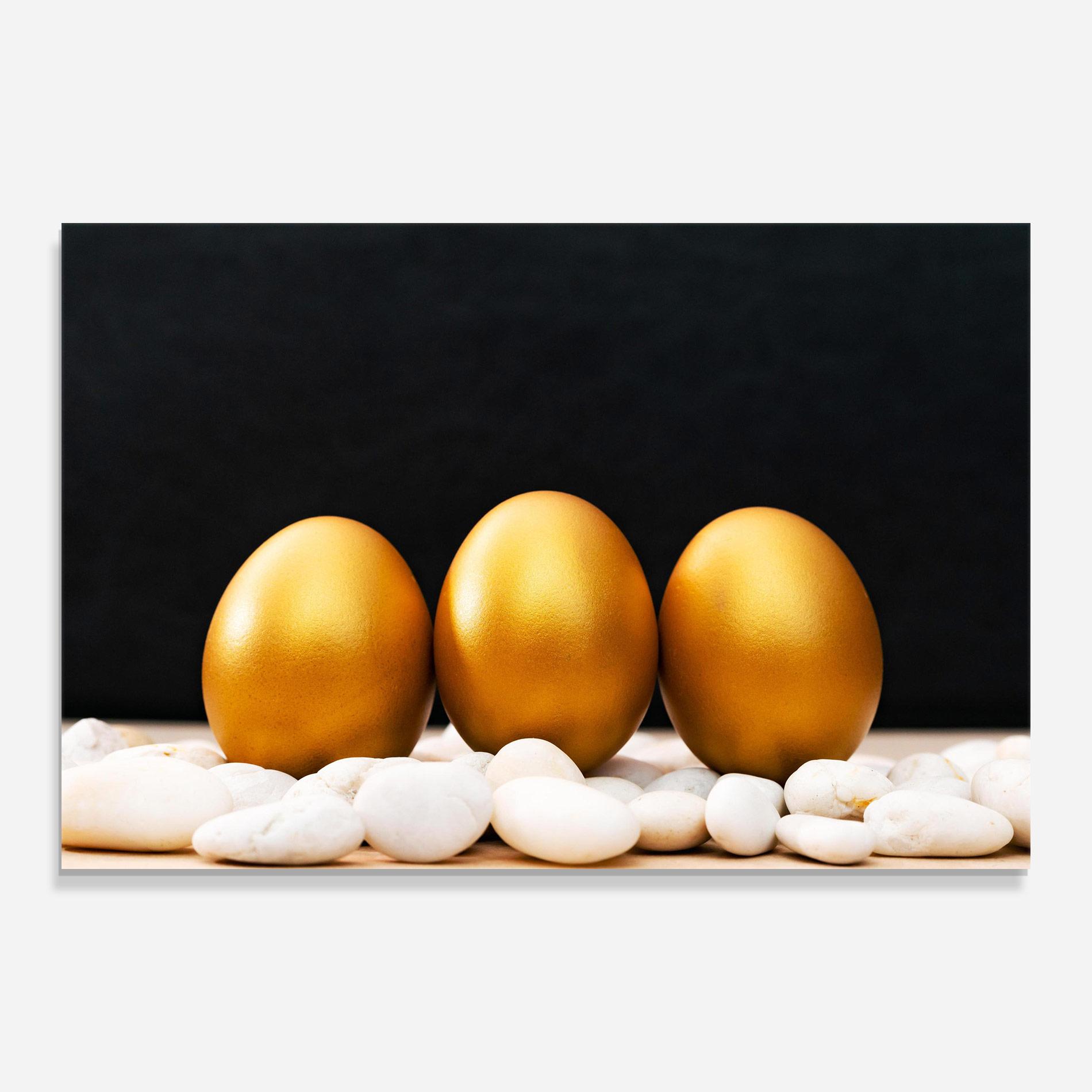 Tablou Sticla Golden Easter Egg mockup 0