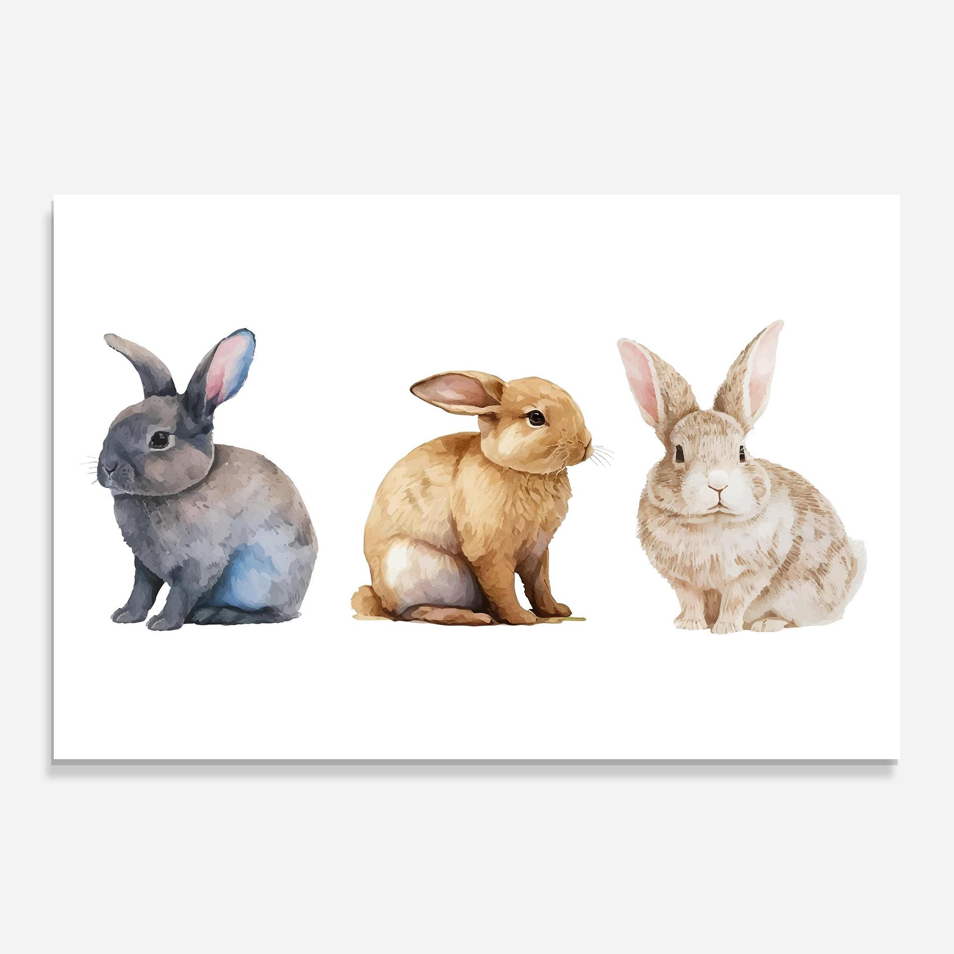 Tablou Sticla Tree Easter Bunnies mockup 0