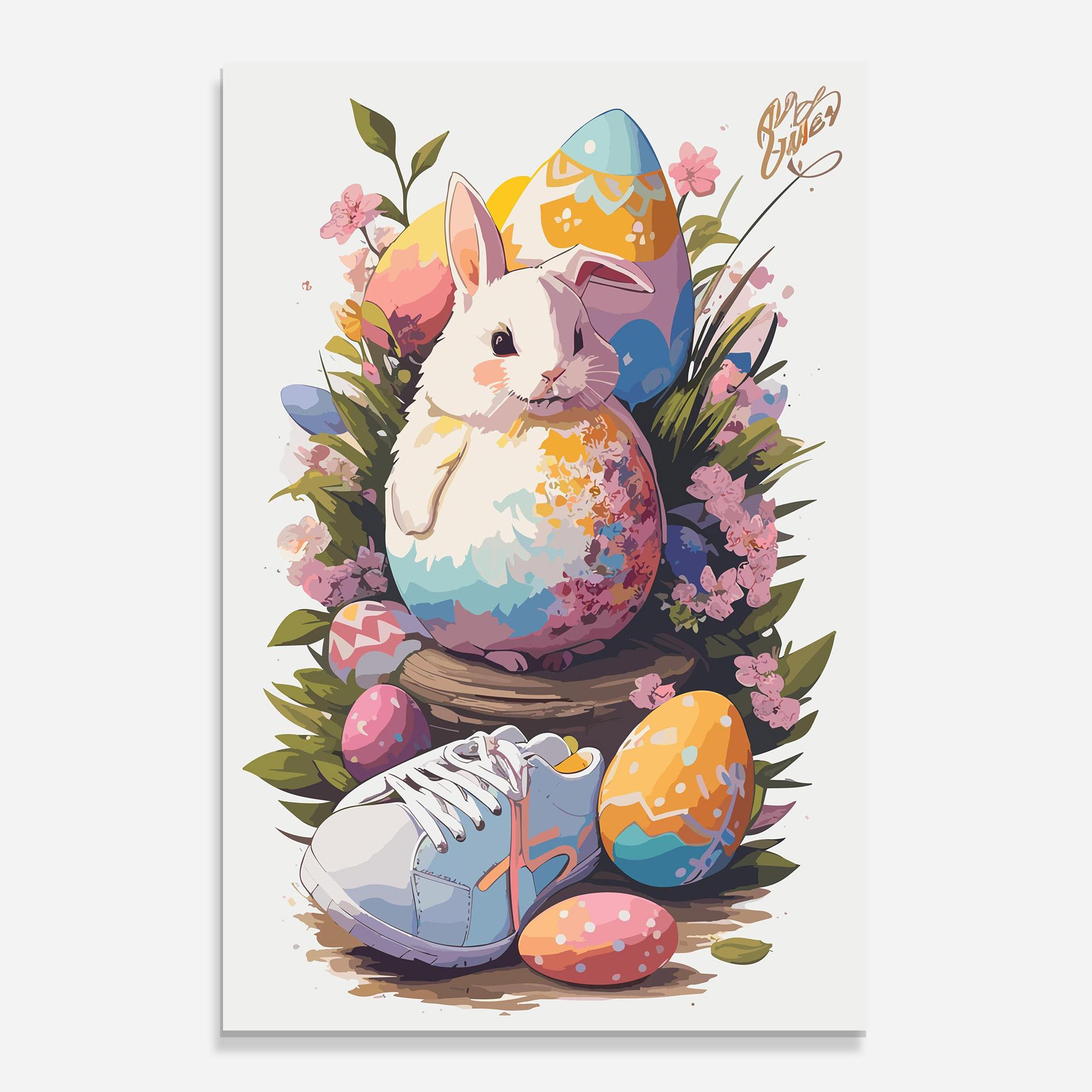 Tablou Sticla Fatt Cute Bunny mockup 0