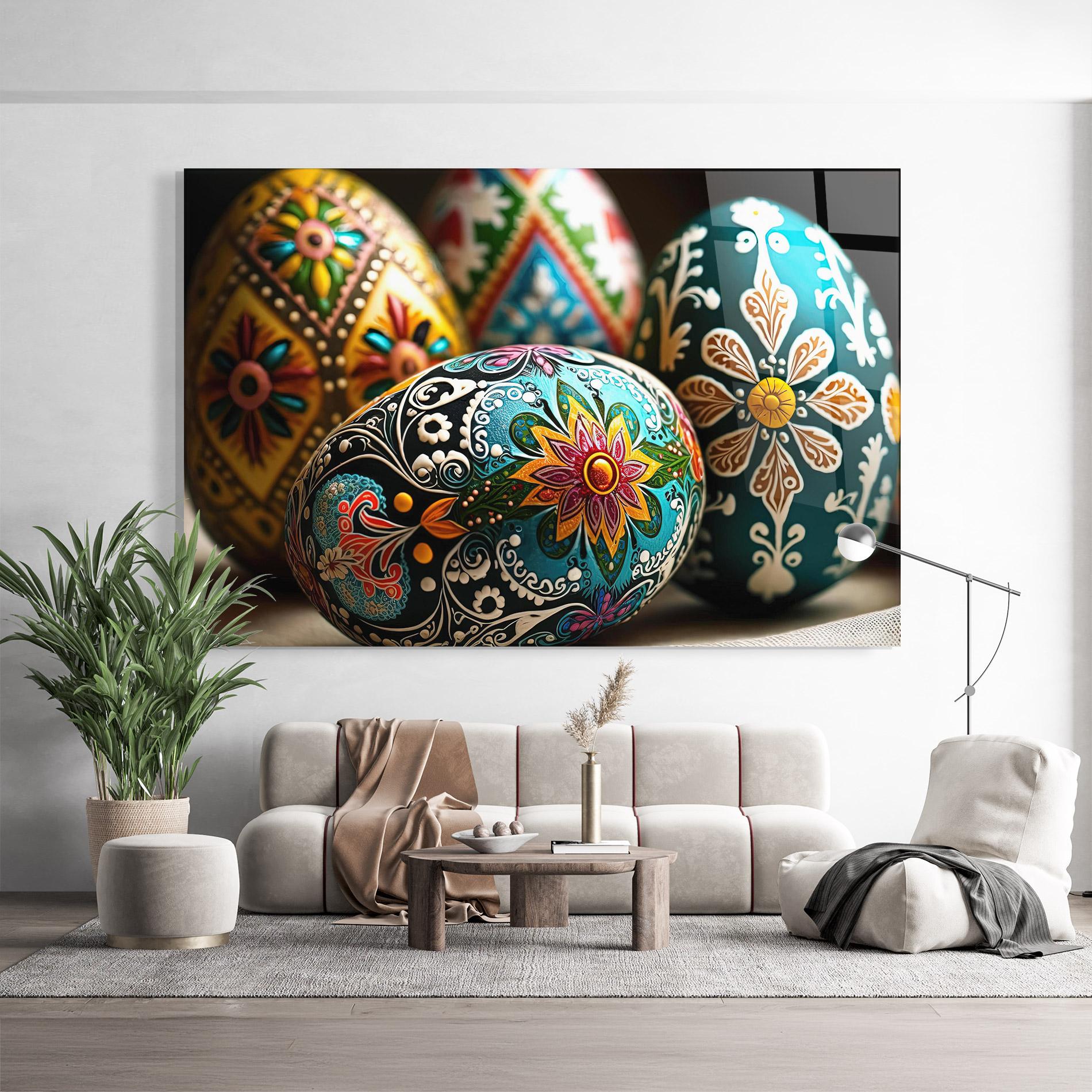 Tablou Sticla Easter Eggs Ornament mockup 9