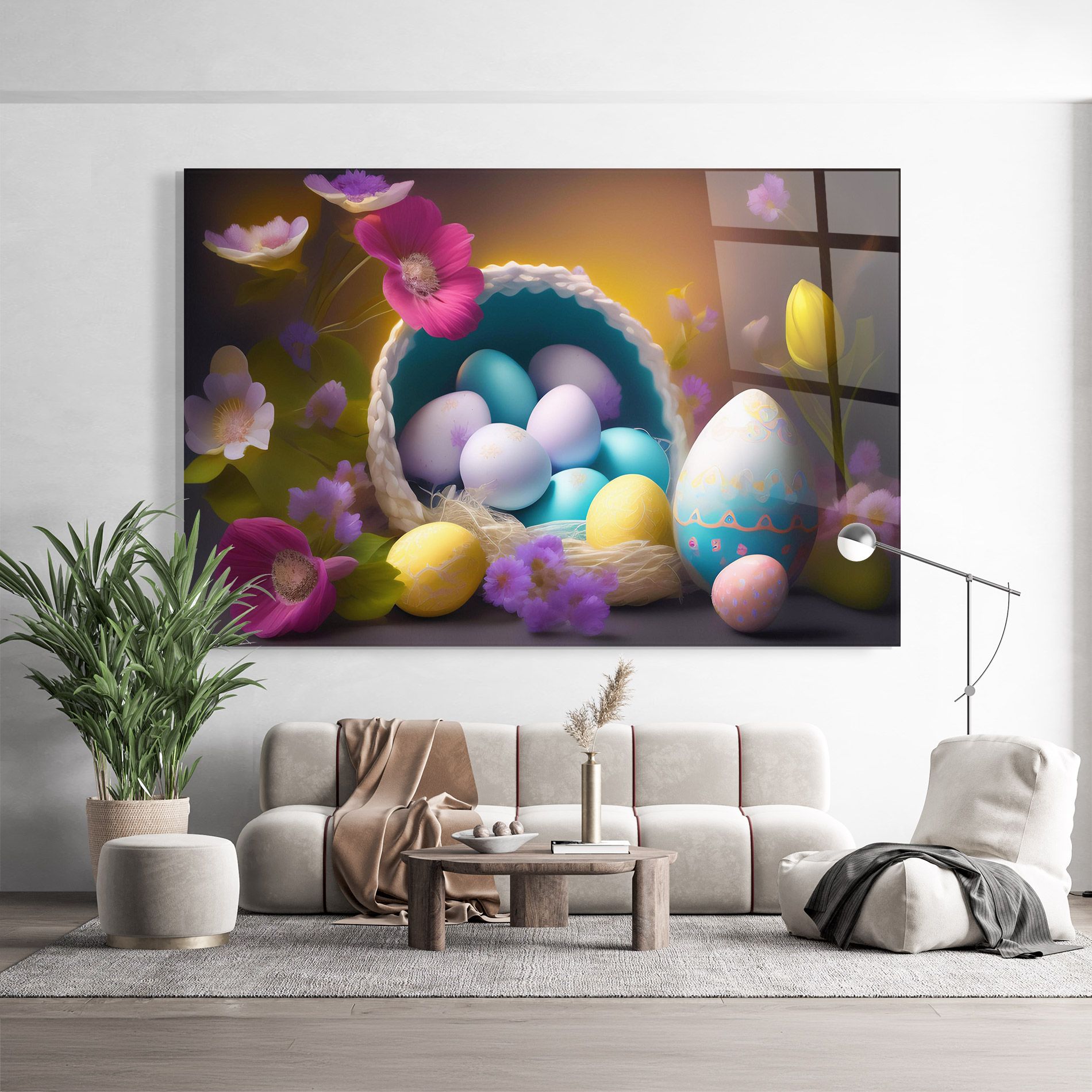 Eggs Basket With Flowers mockup 9