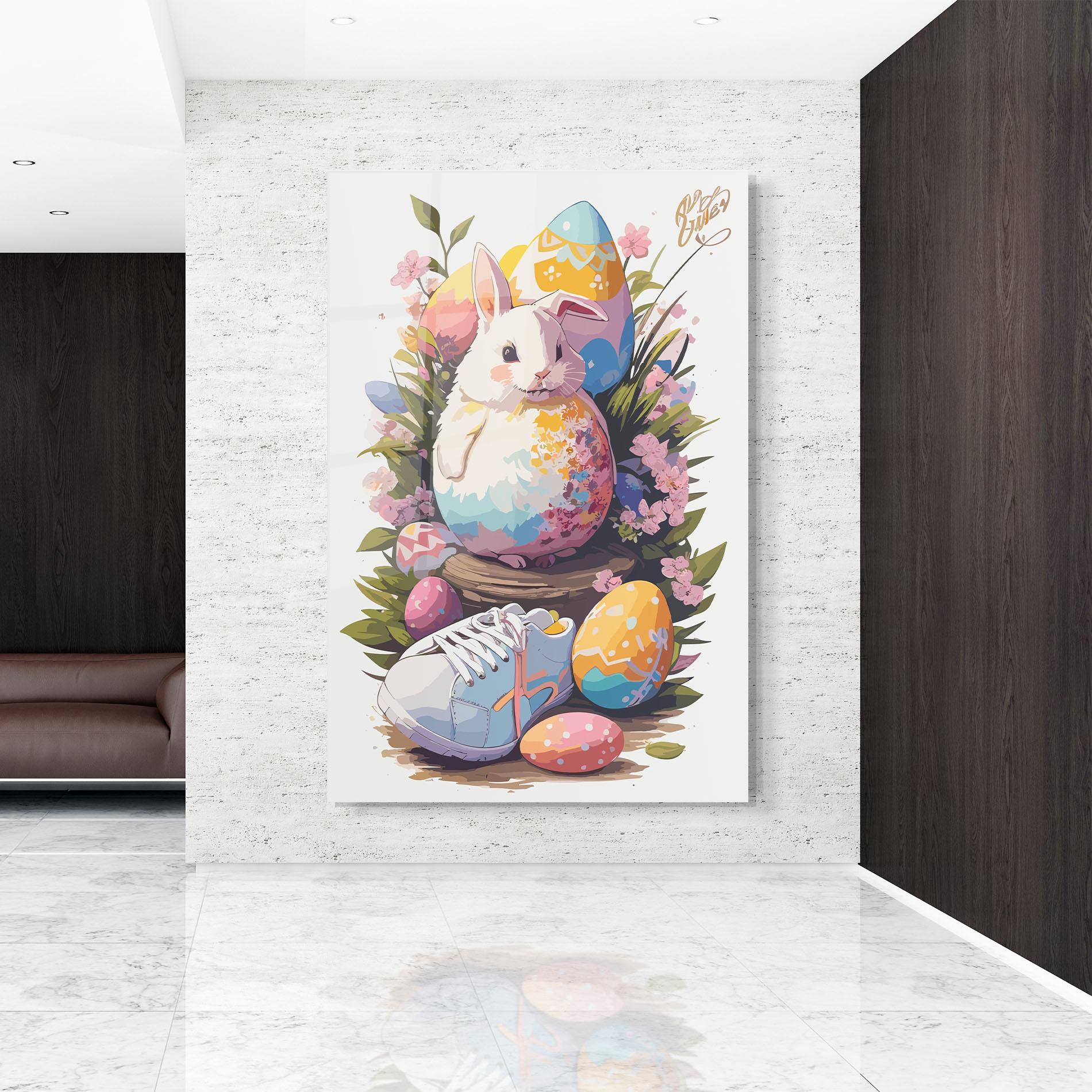 Tablou Sticla Fatt Cute Bunny mockup 9