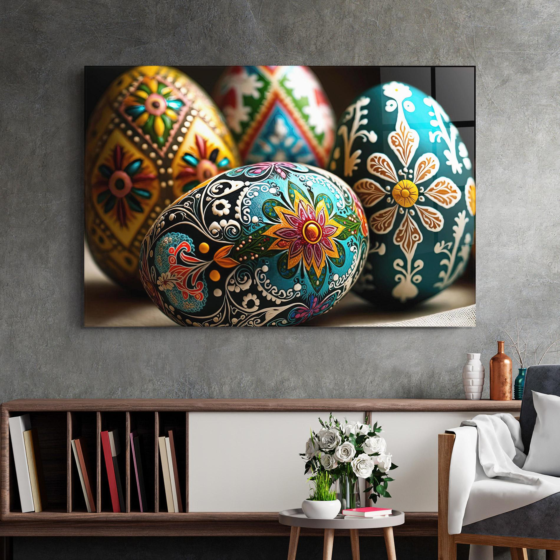 Tablou Sticla Easter Eggs Ornament mockup 2
