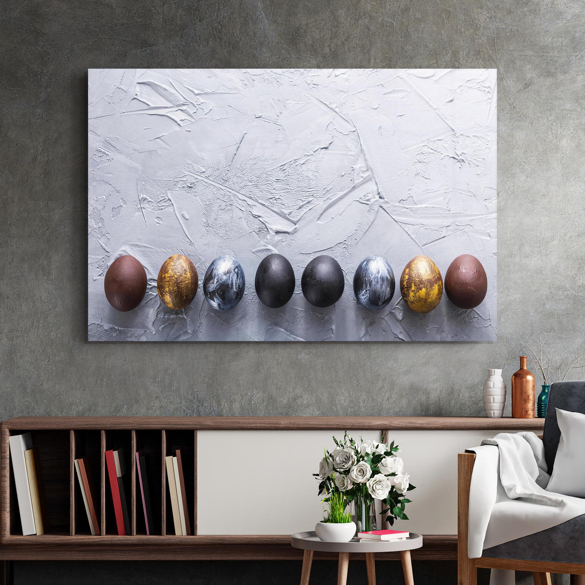 Tablou Sticla Easter Eggs Painted mockup 2