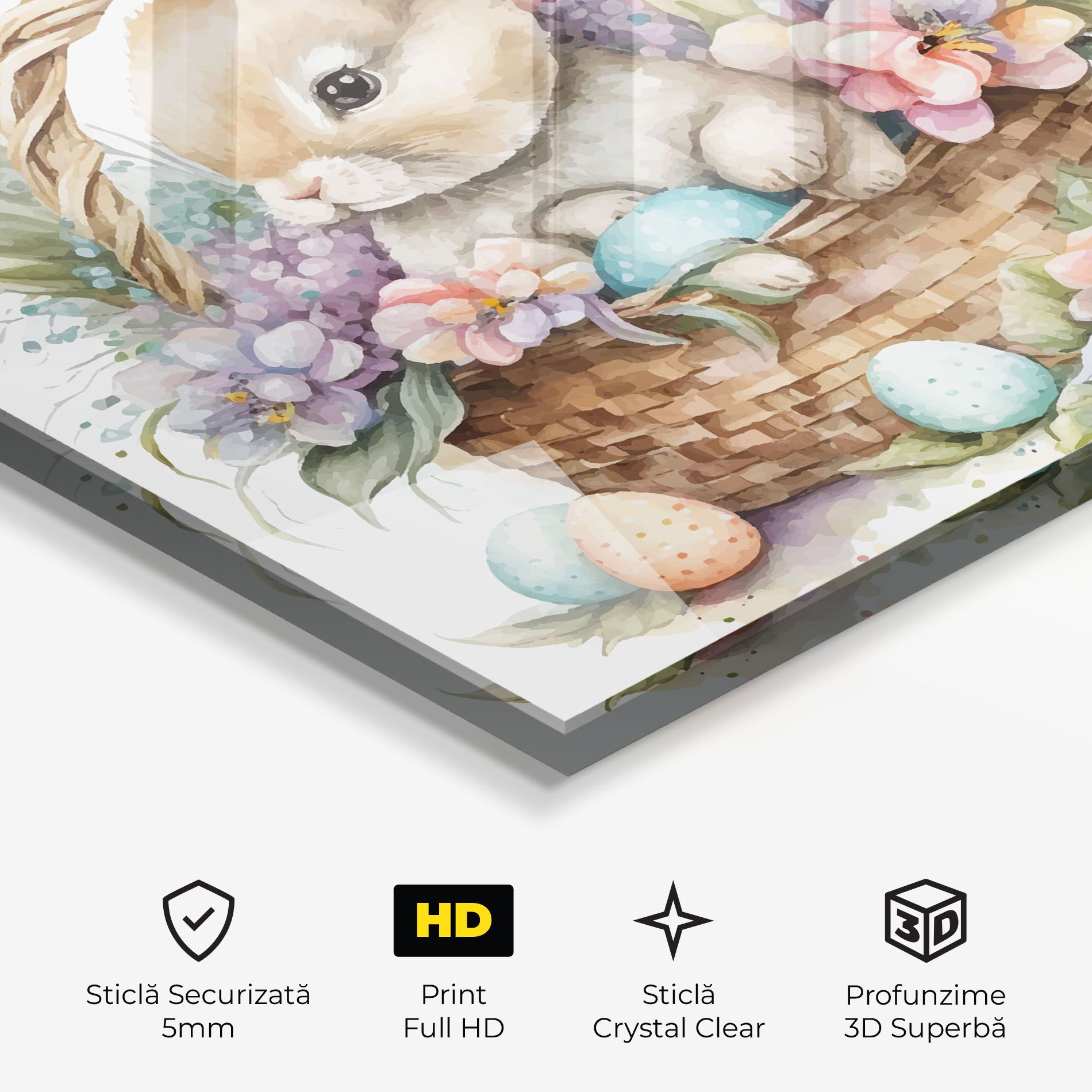 Cute Bunny In Basket mockup 3