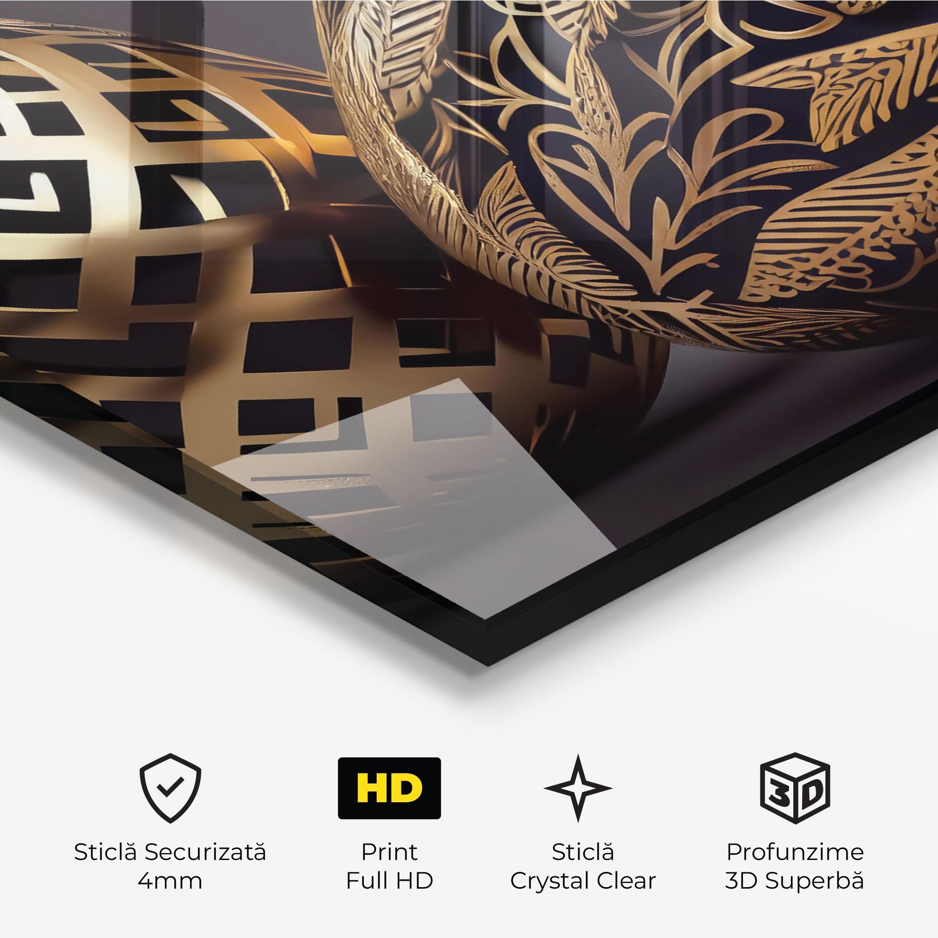 Tablou Sticla Black Golden Eggs mockup 3