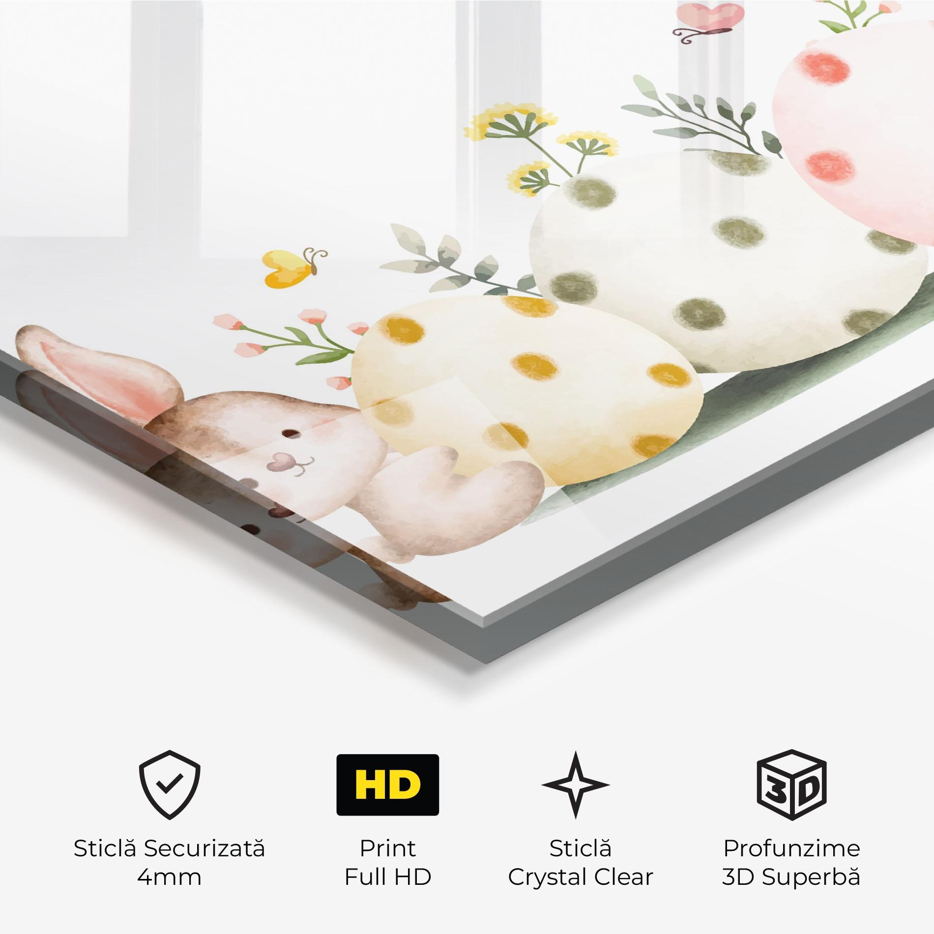 Tablou Sticla Butterfly Rabbit mockup 3