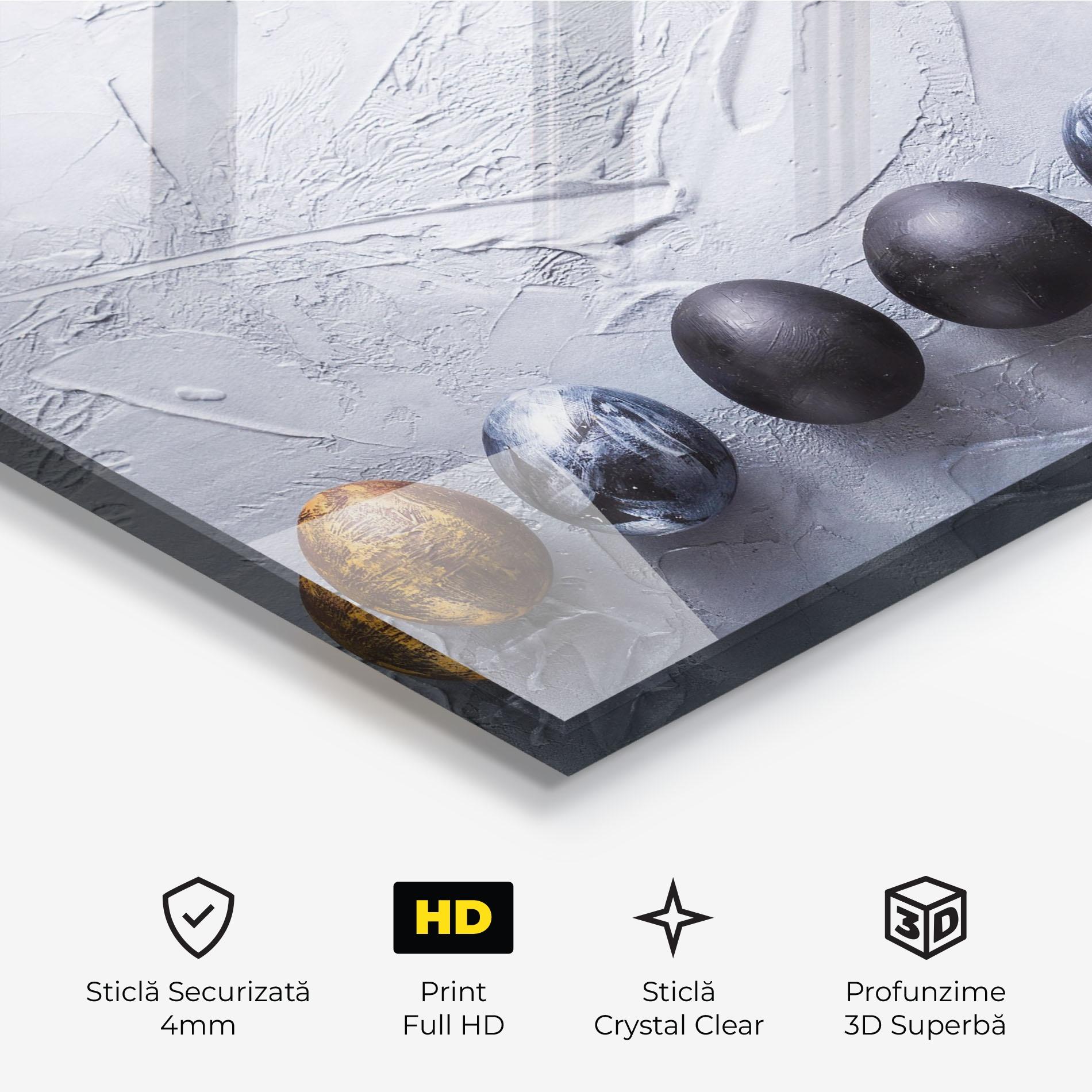 Tablou Sticla Easter Eggs Painted mockup 3