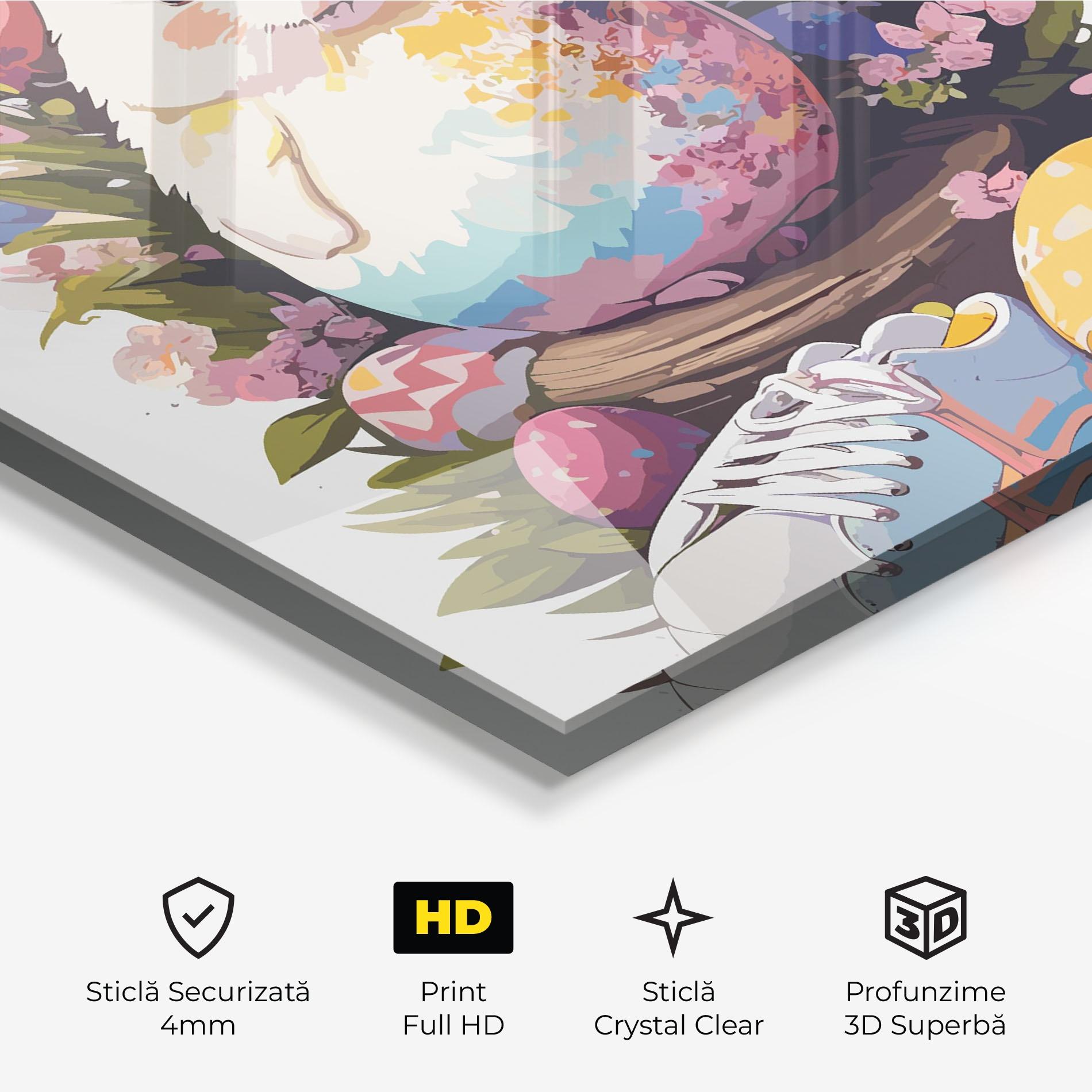 Tablou Sticla Fatt Cute Bunny mockup 3