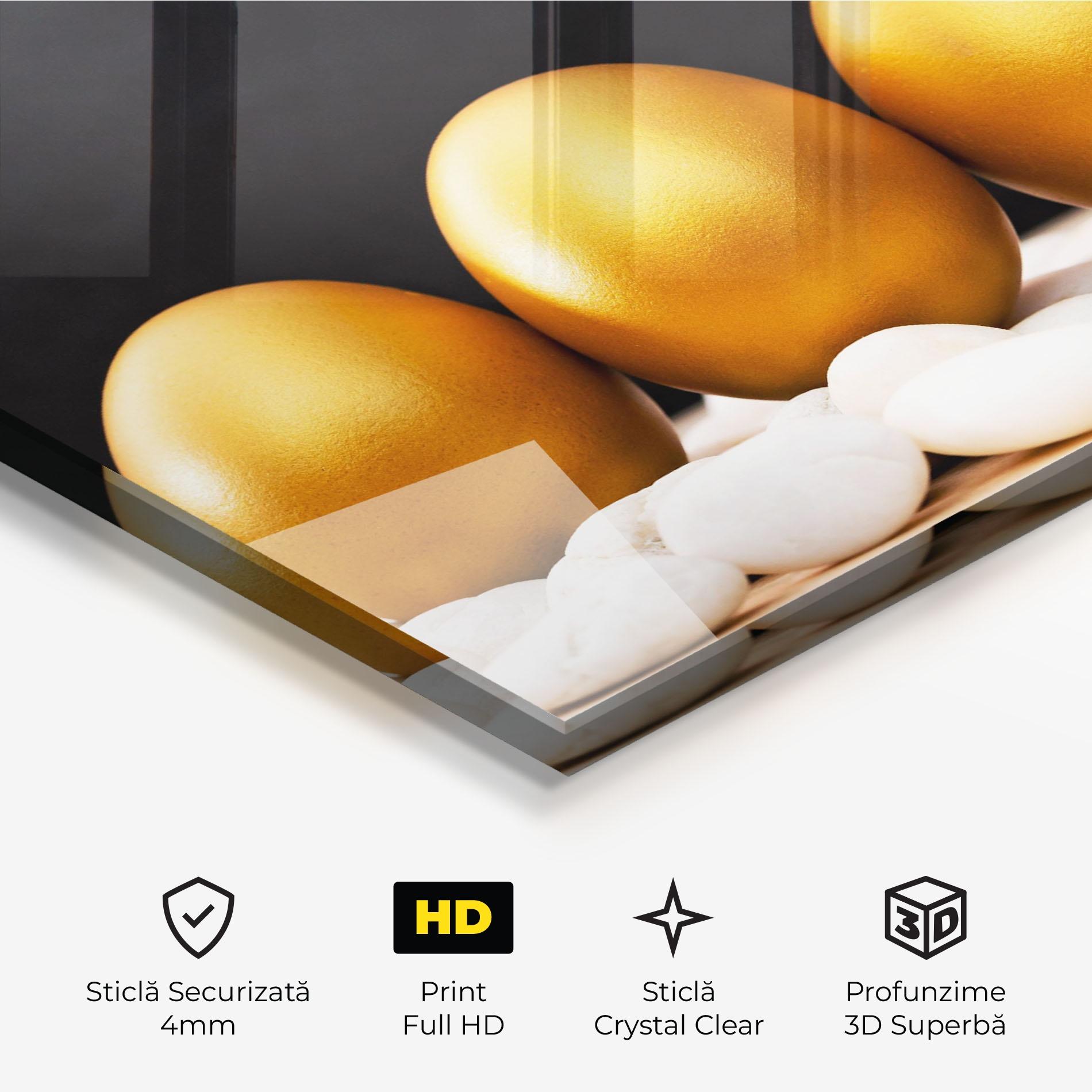 Tablou Sticla Golden Easter Egg mockup 3