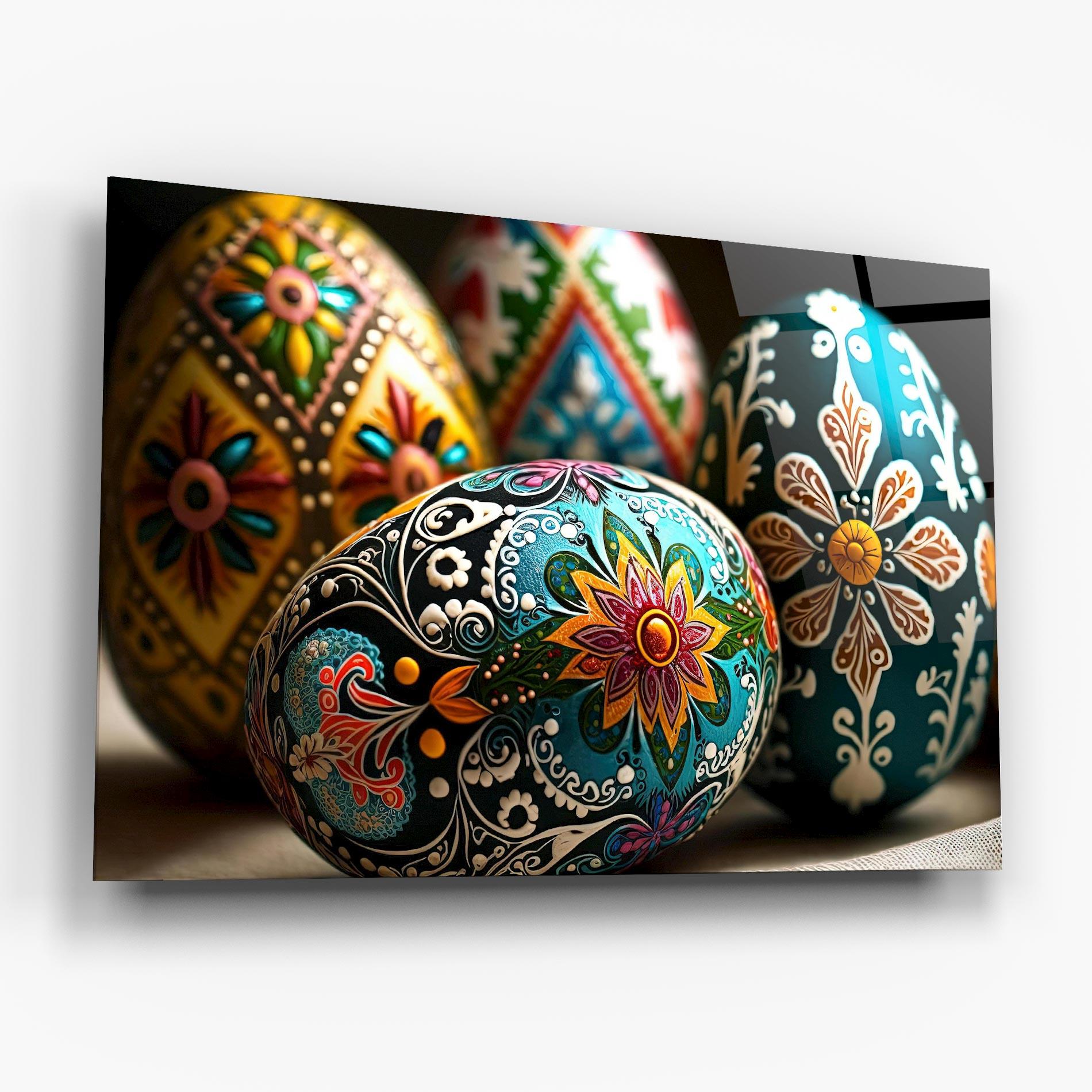 Tablou Sticla Easter Eggs Ornament mockup 6
