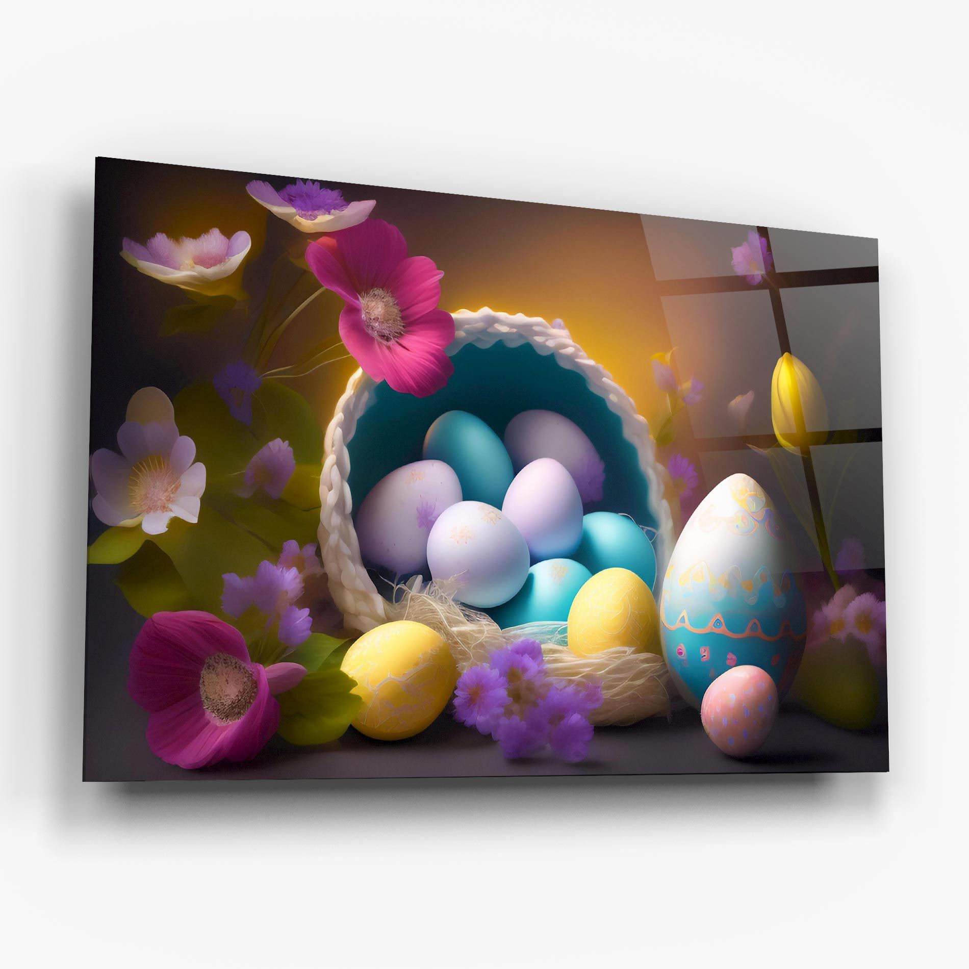 Eggs Basket With Flowers mockup 6
