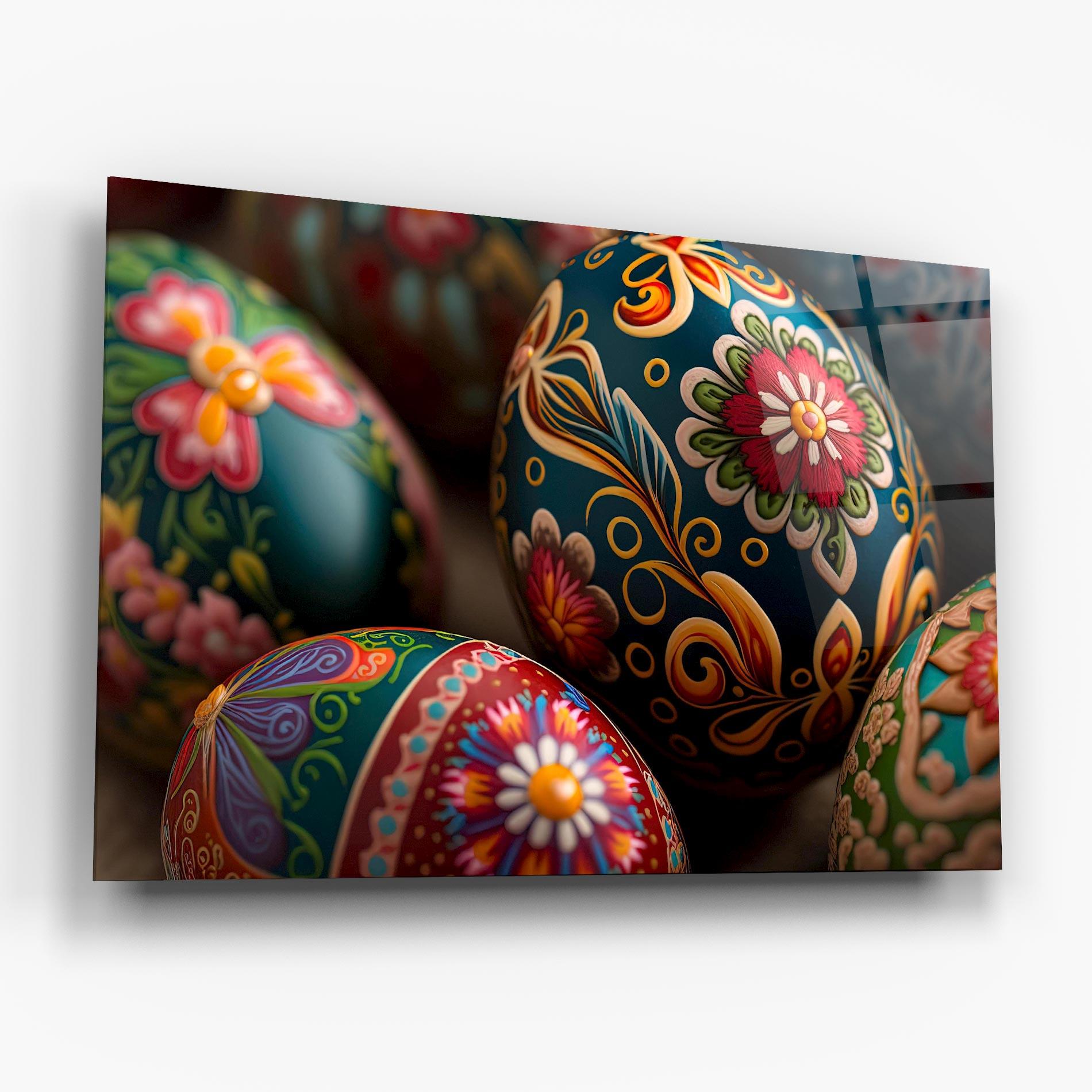 Tablou Sticla Traditional Painted Eggs mockup 6
