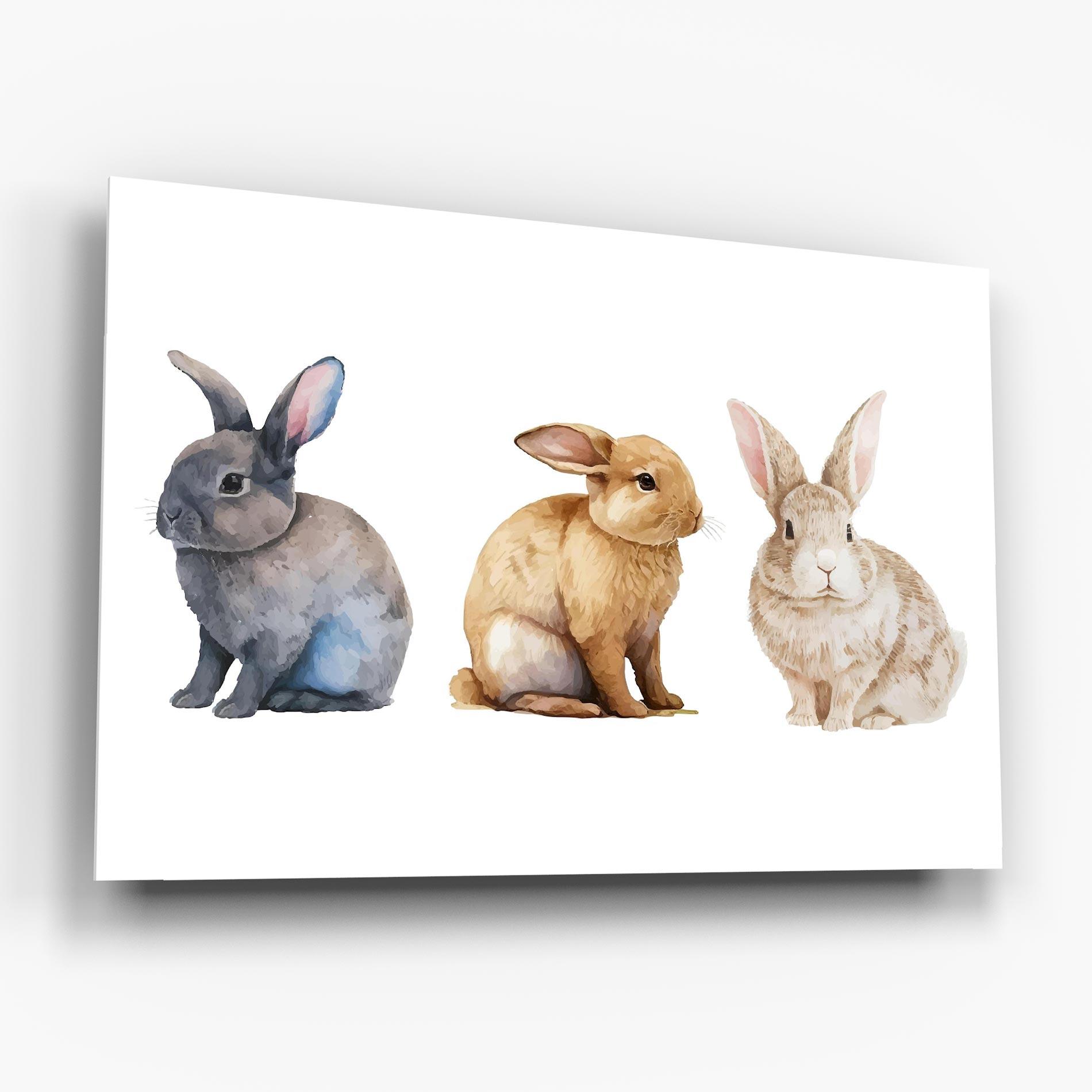 Tablou Sticla Tree Easter Bunnies mockup 6