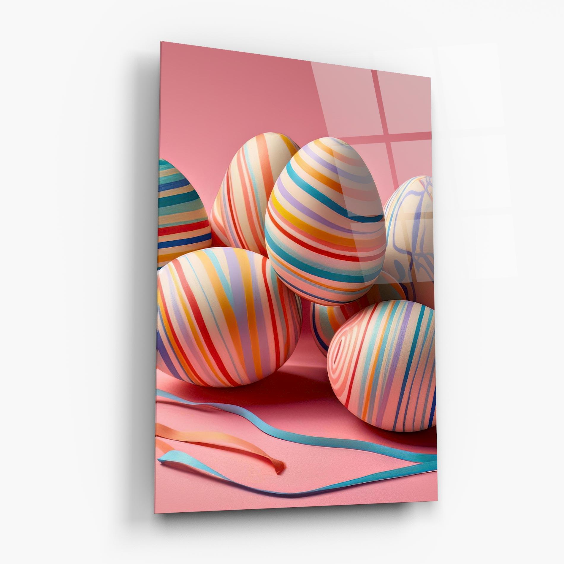 Tablou Sticla Easter Eggs Ribbons mockup 6