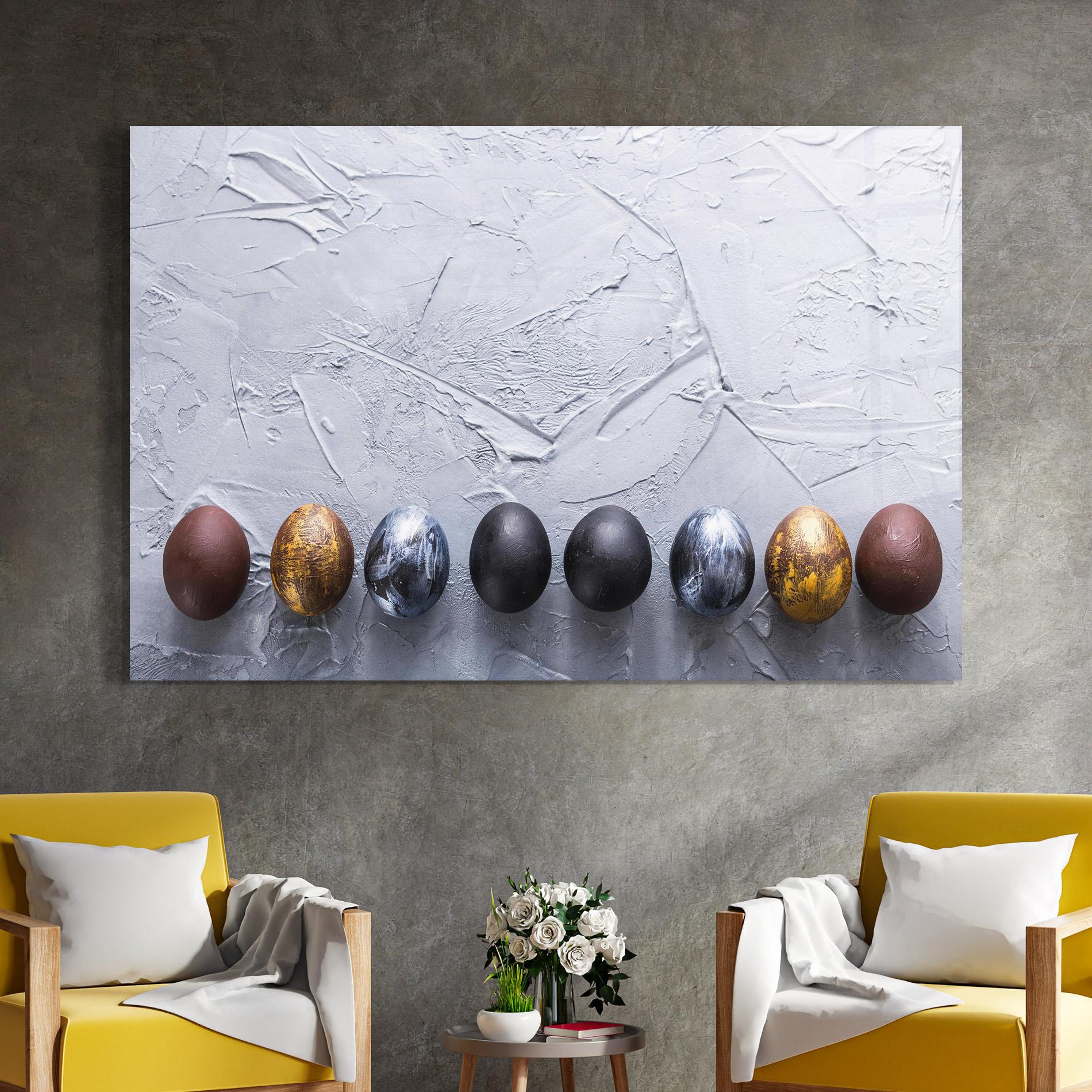 Tablou Sticla Easter Eggs Painted mockup 4
