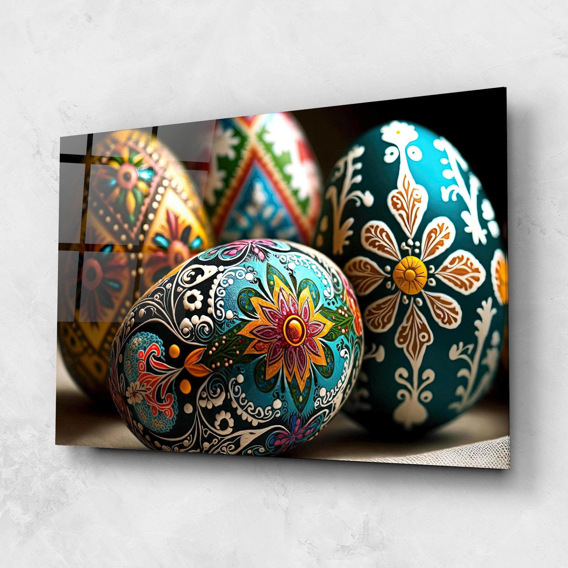 Tablou Sticla Easter Eggs Ornament mockup 1
