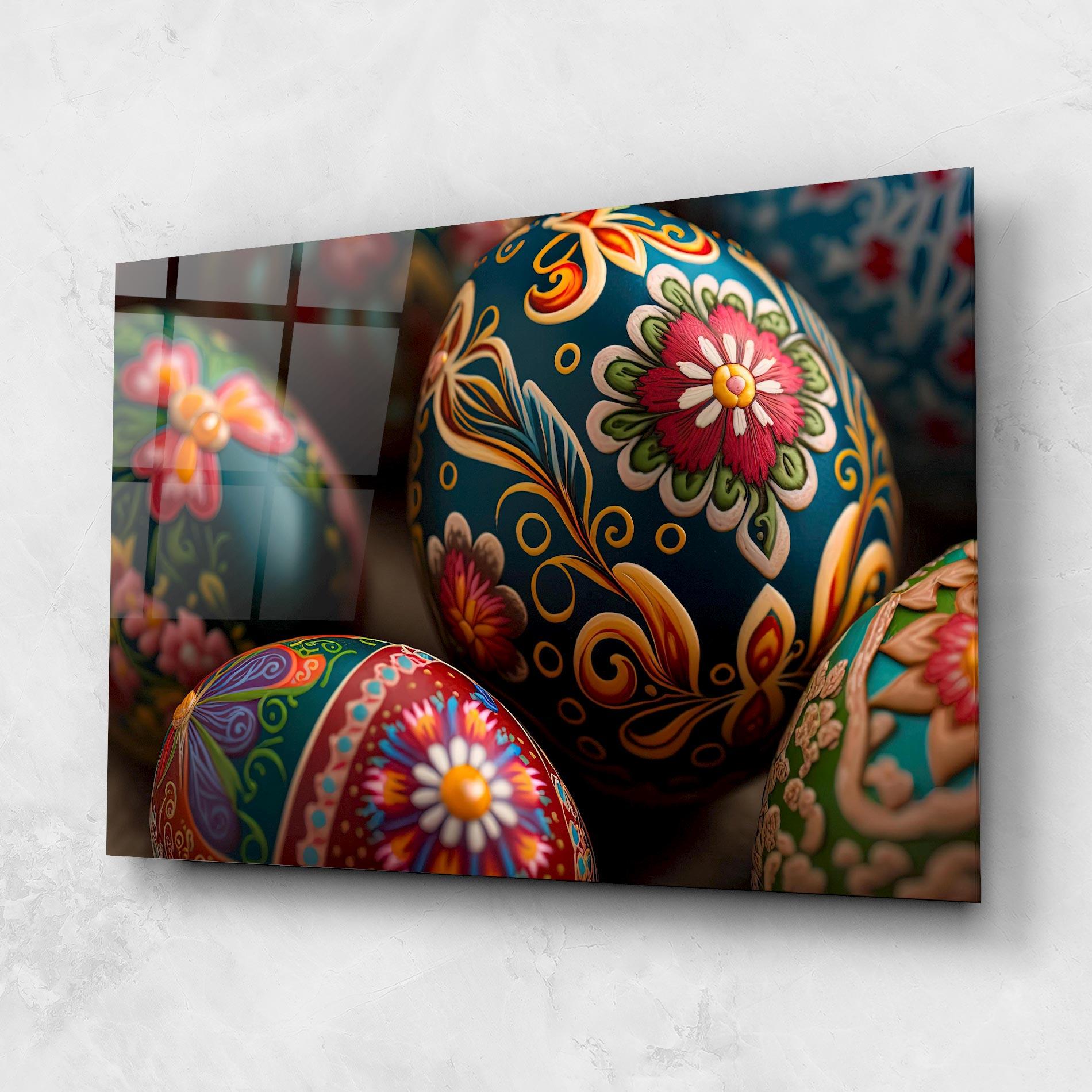 Tablou Sticla Traditional Painted Eggs mockup 1